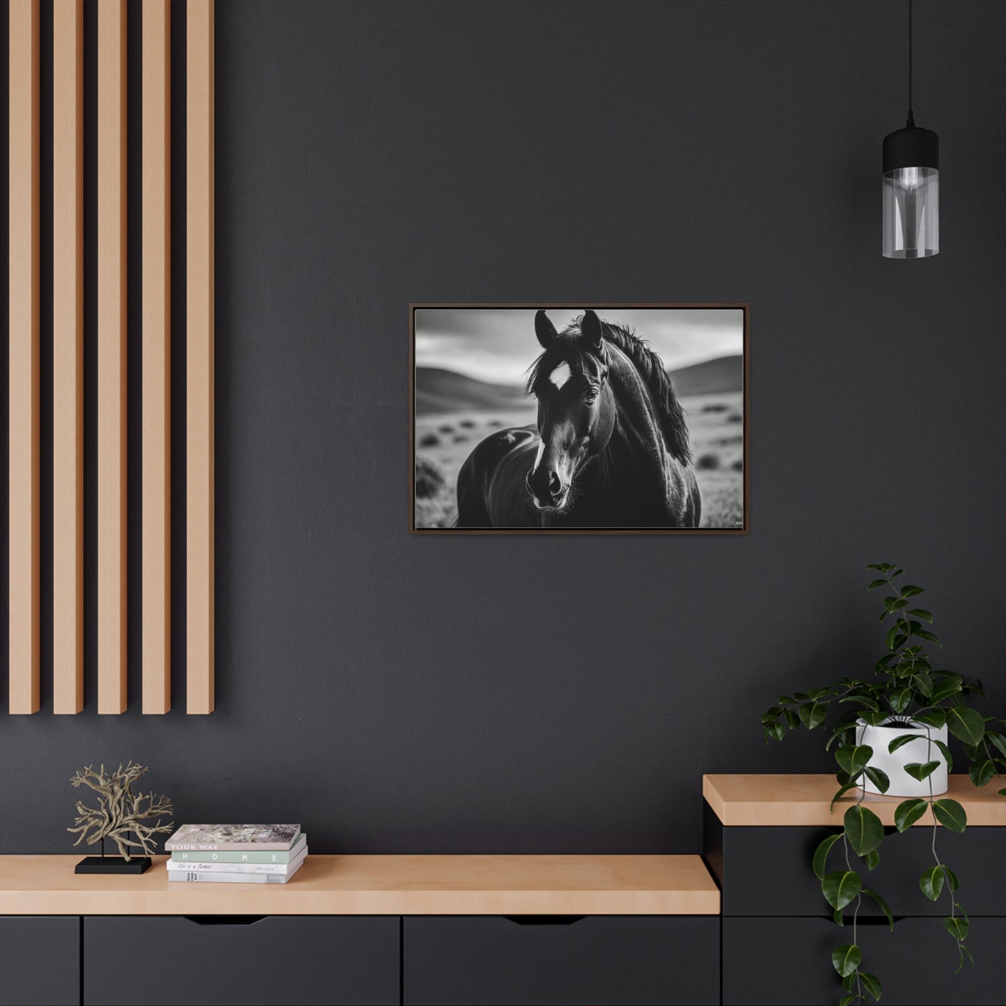 Black Stallion Gallery Canvas Wraps, Horizontal Frame