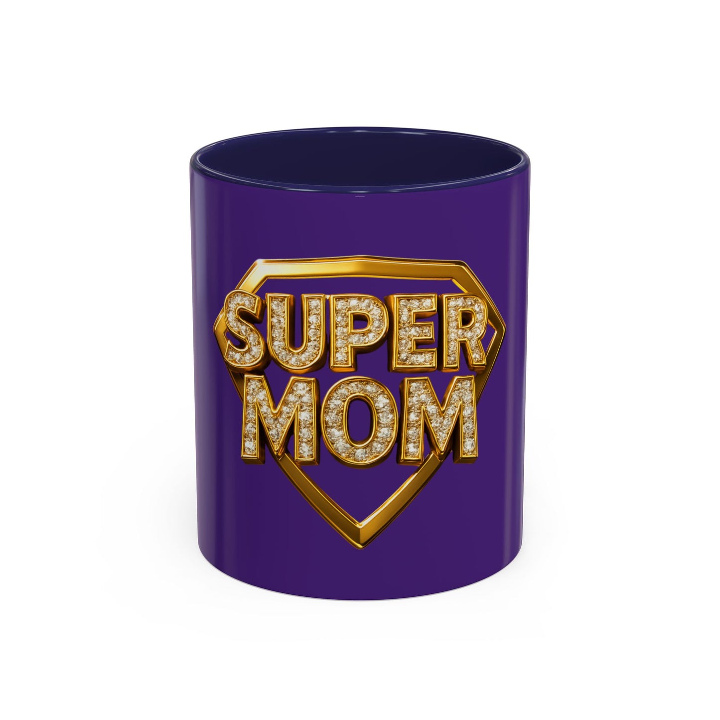 SUPER MOM - Accent Coffee Mug (11, 15oz)