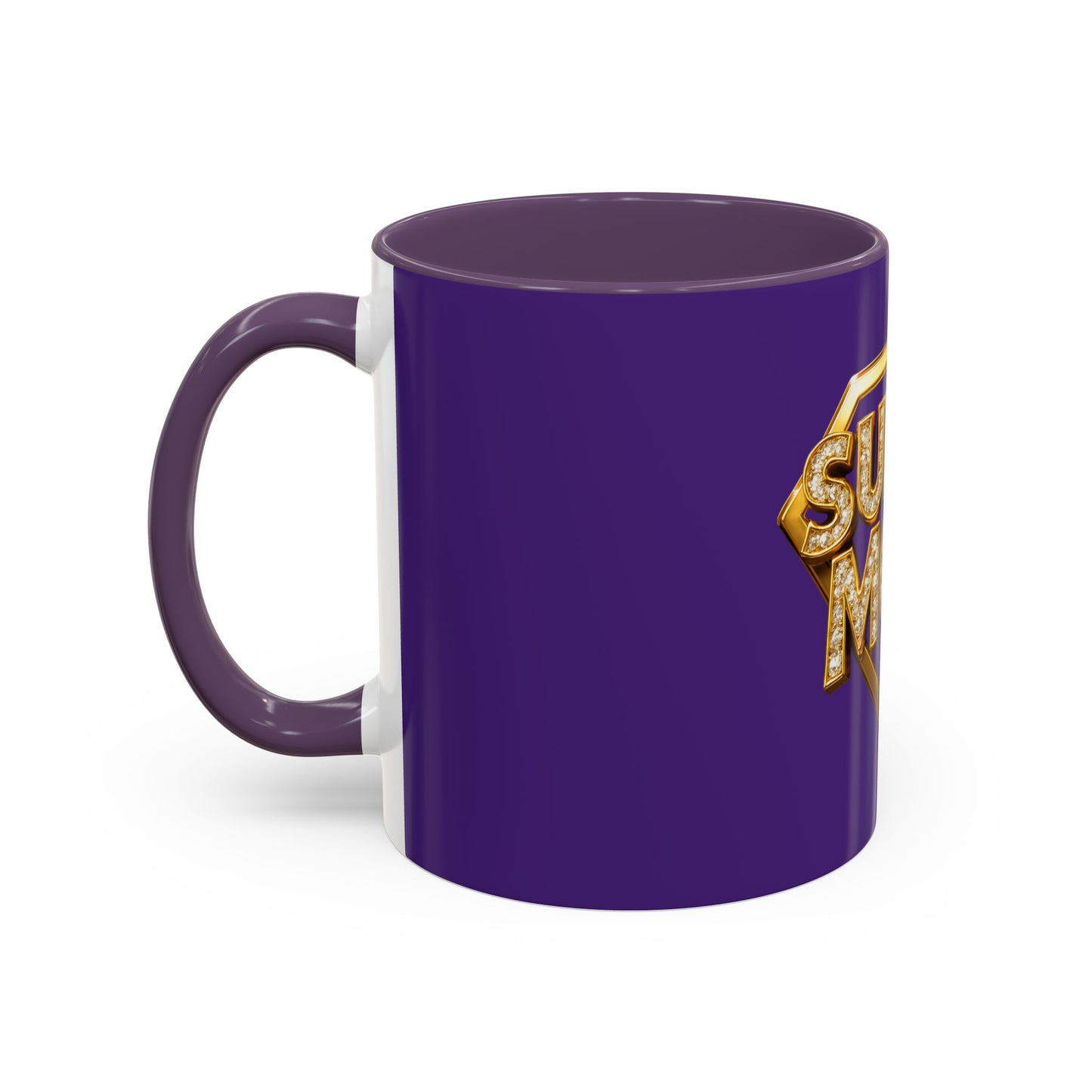 SUPER MOM - Accent Coffee Mug (11, 15oz)