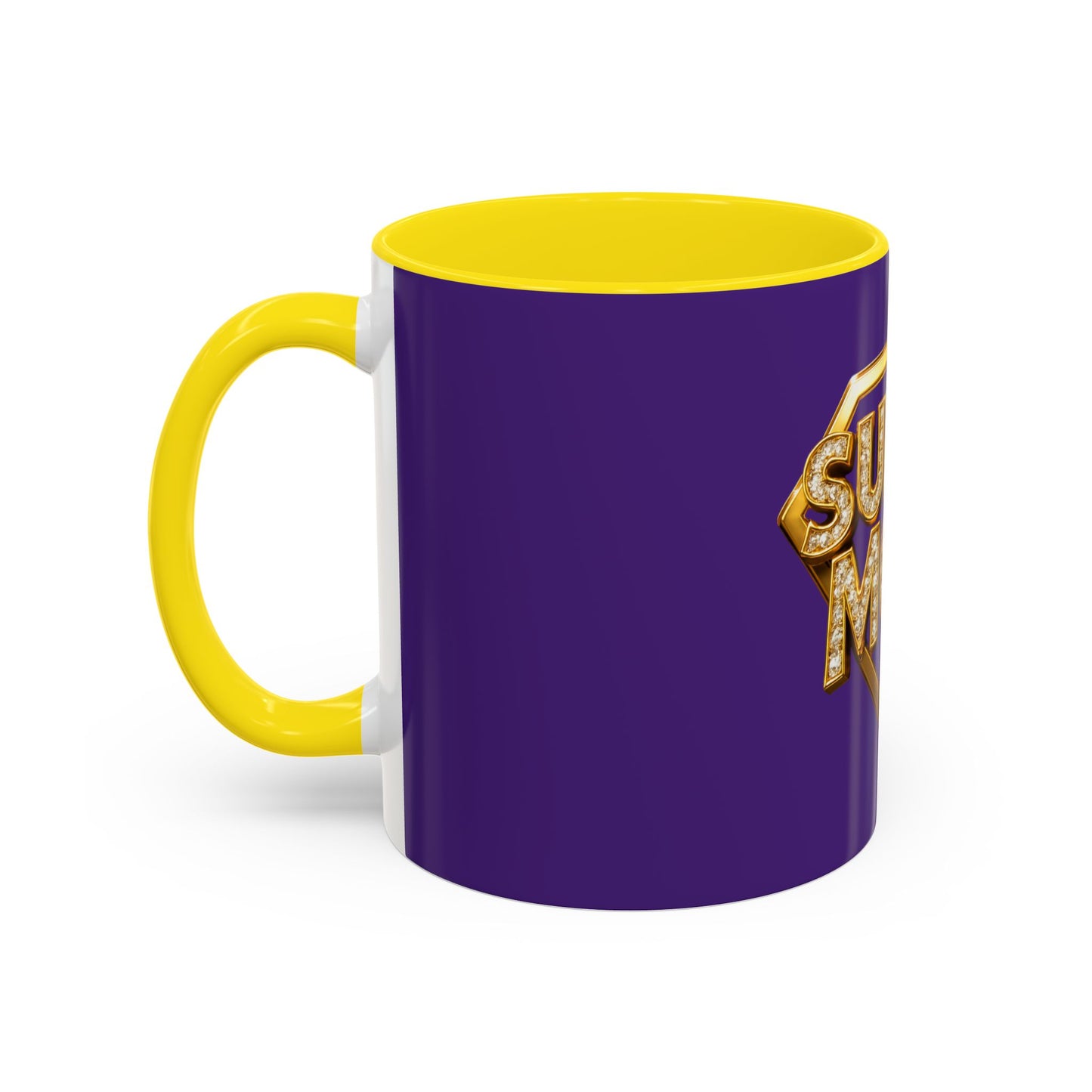 SUPER MOM - Accent Coffee Mug (11, 15oz)