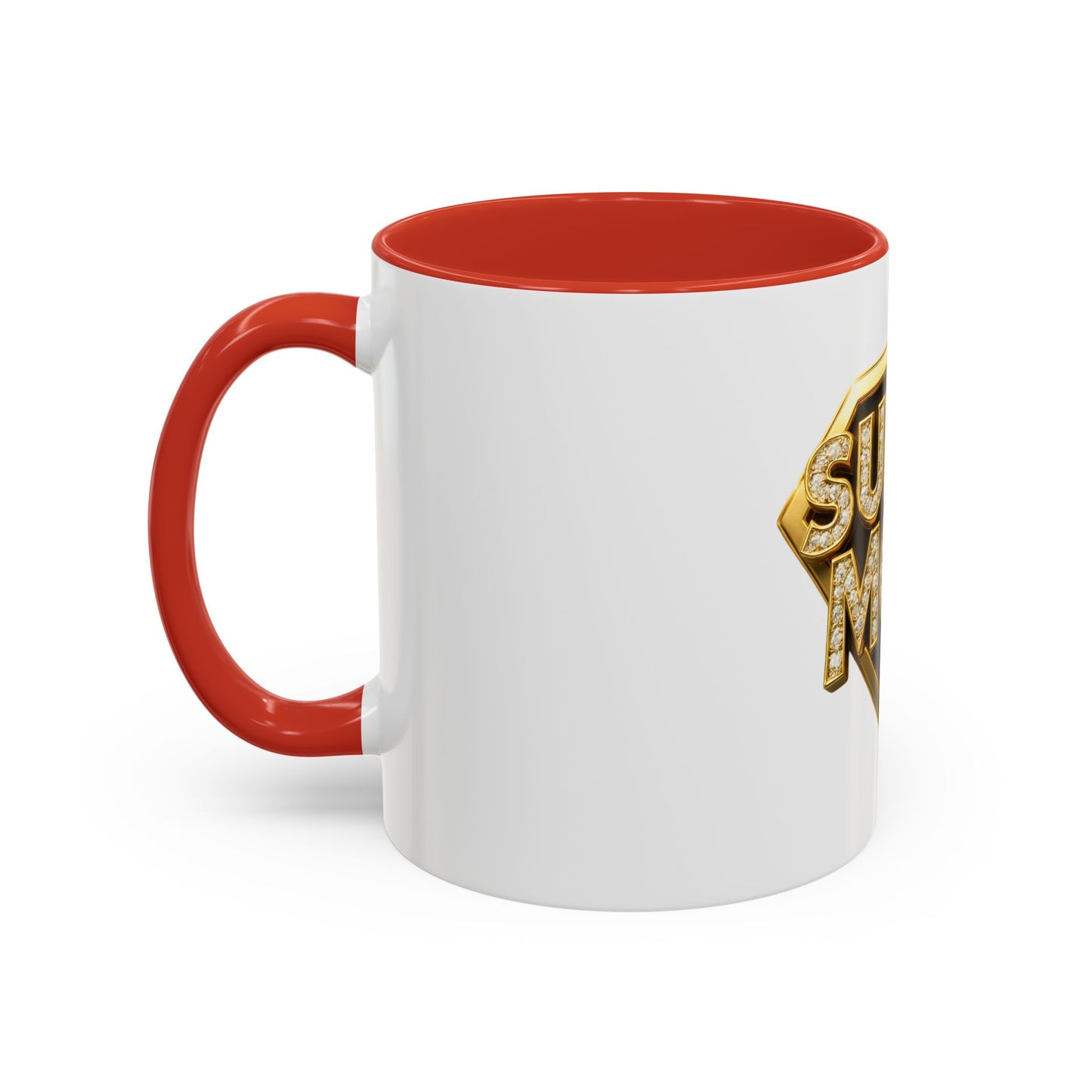 SUPER MOM - Accent Coffee Mug (11, 15oz)