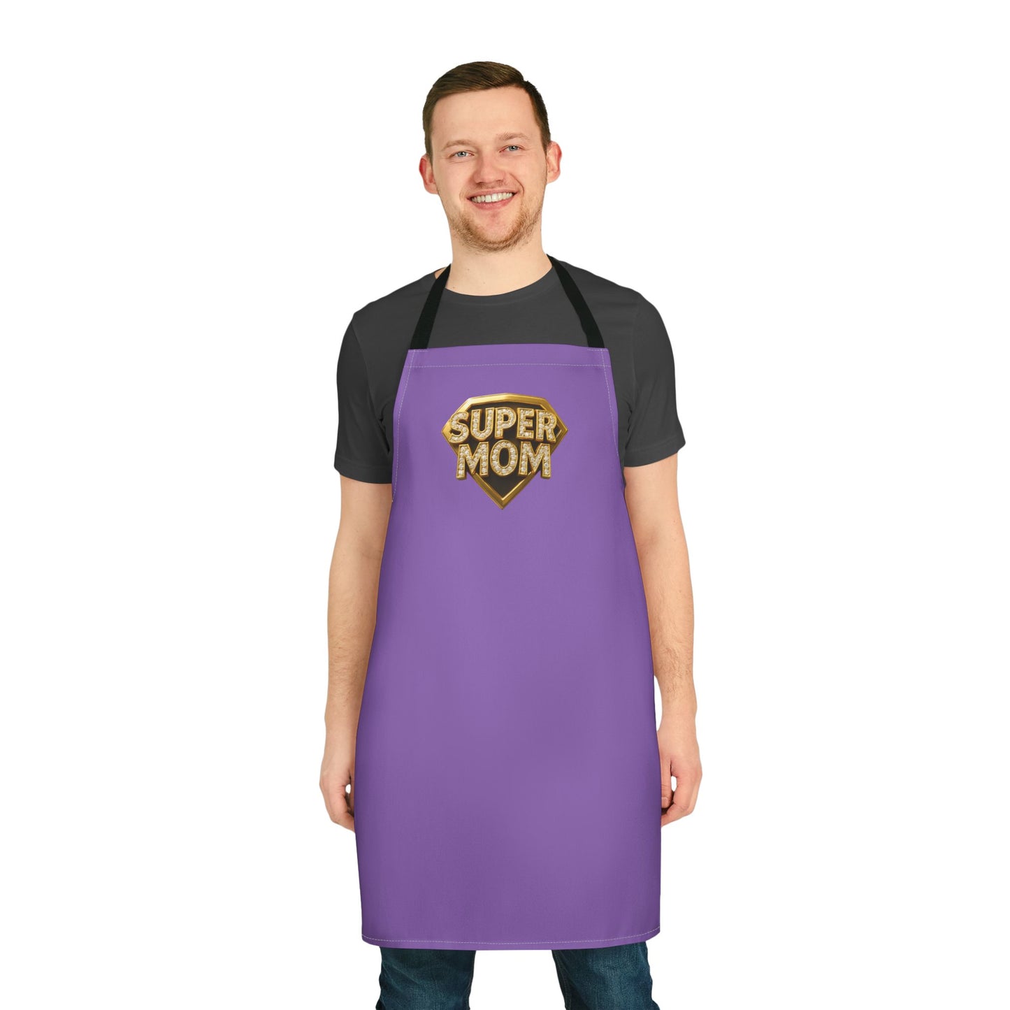 SUPER MOM - Apron, 5-Color Straps (AOP)