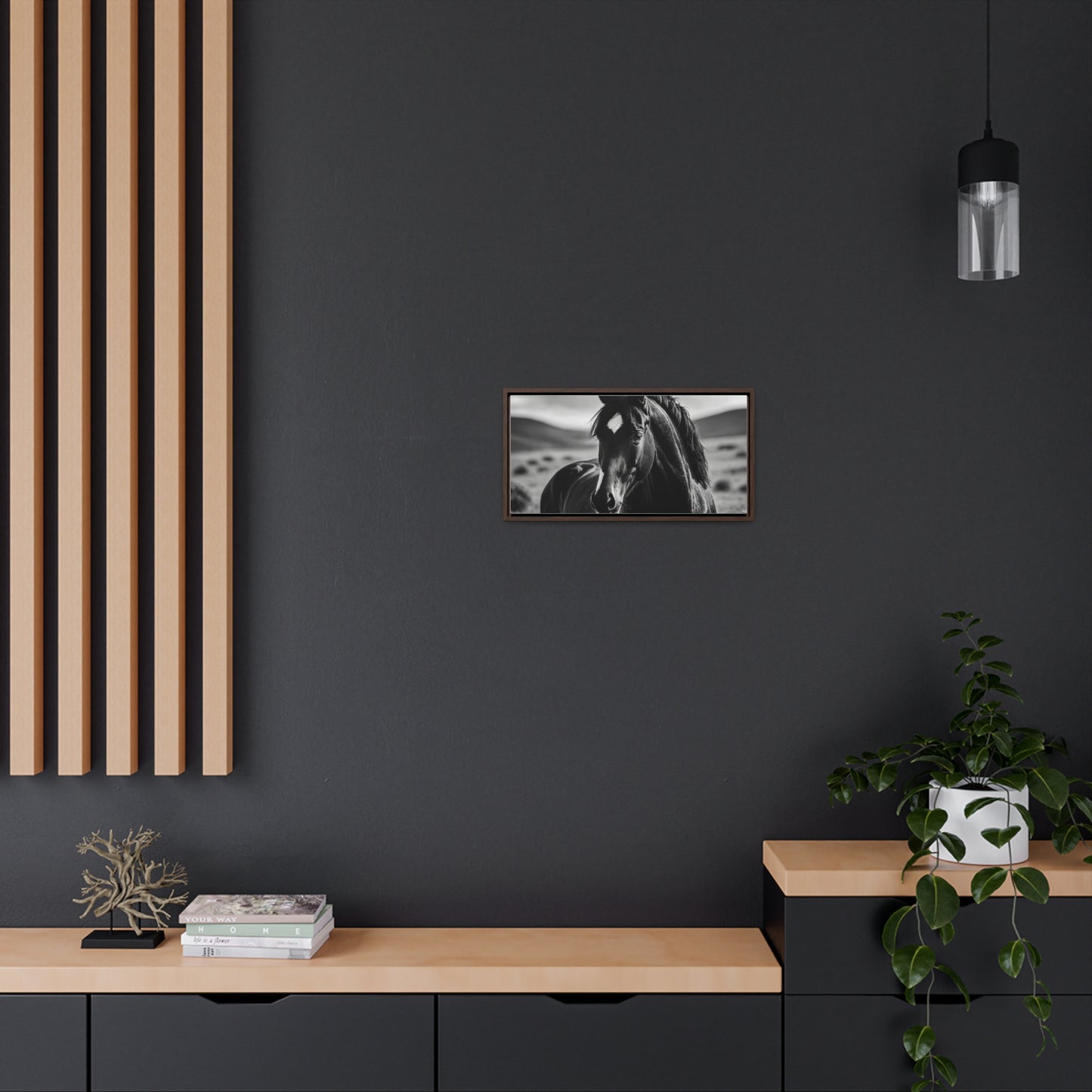 Black Stallion Gallery Canvas Wraps, Horizontal Frame