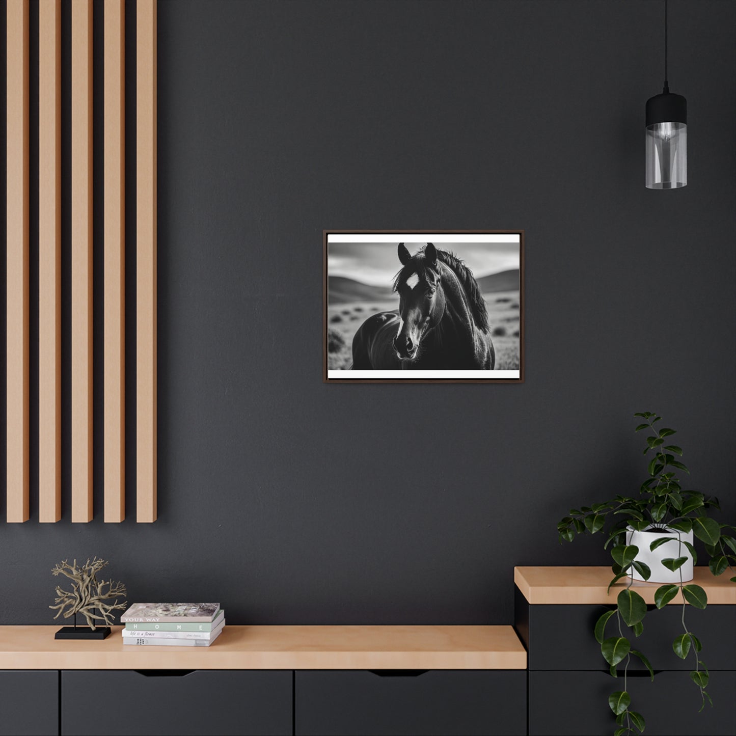 Black Stallion Gallery Canvas Wraps, Horizontal Frame