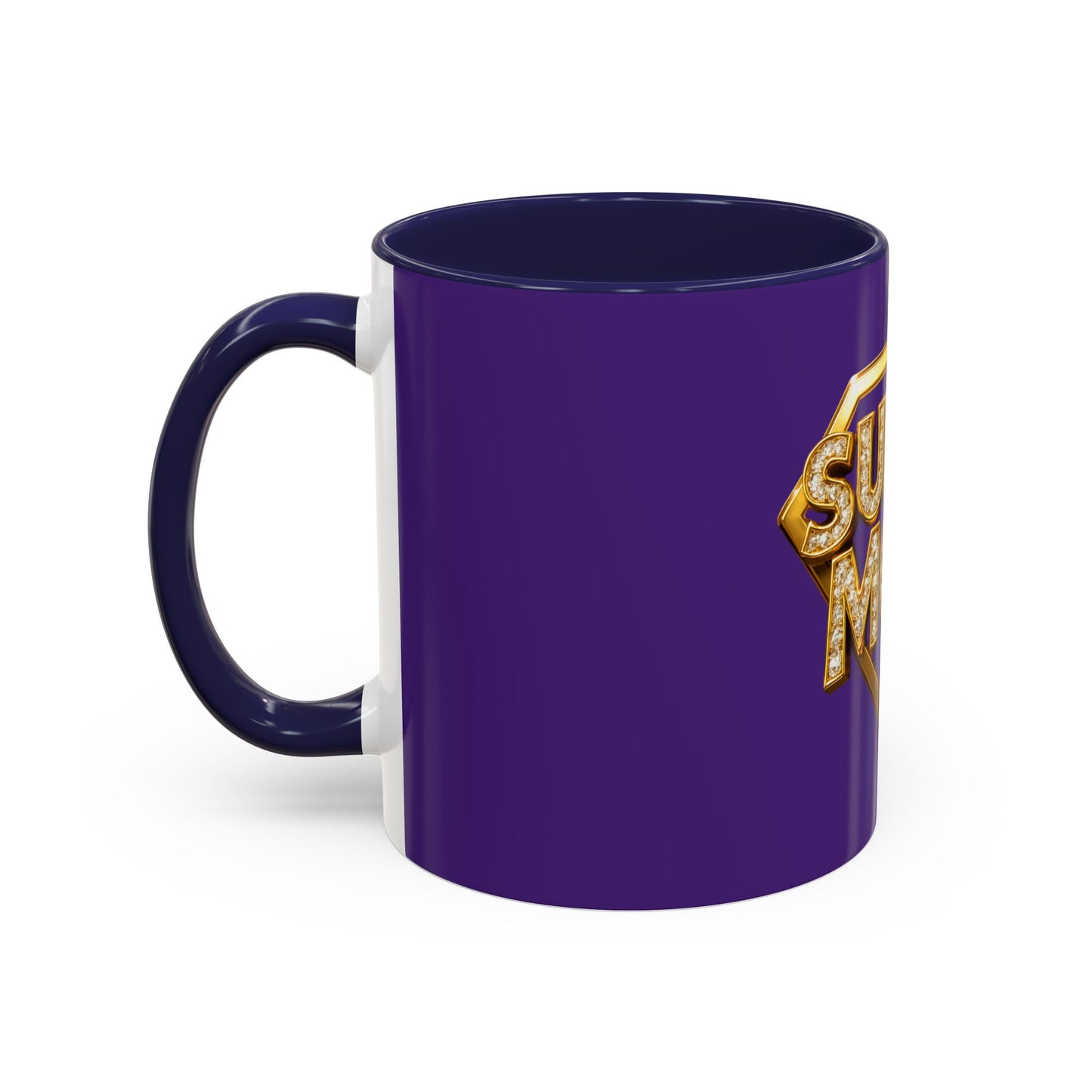 SUPER MOM - Accent Coffee Mug (11, 15oz)