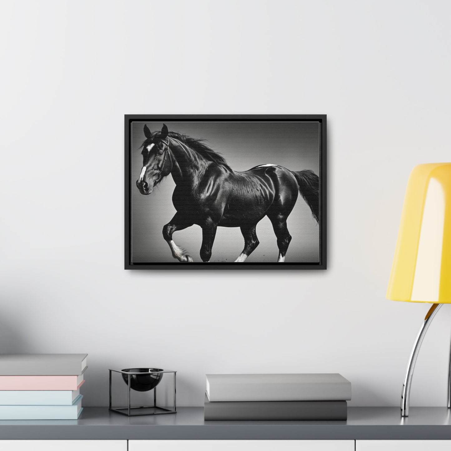 Black Stallion Gallery Canvas Wraps, Horizontal Frame