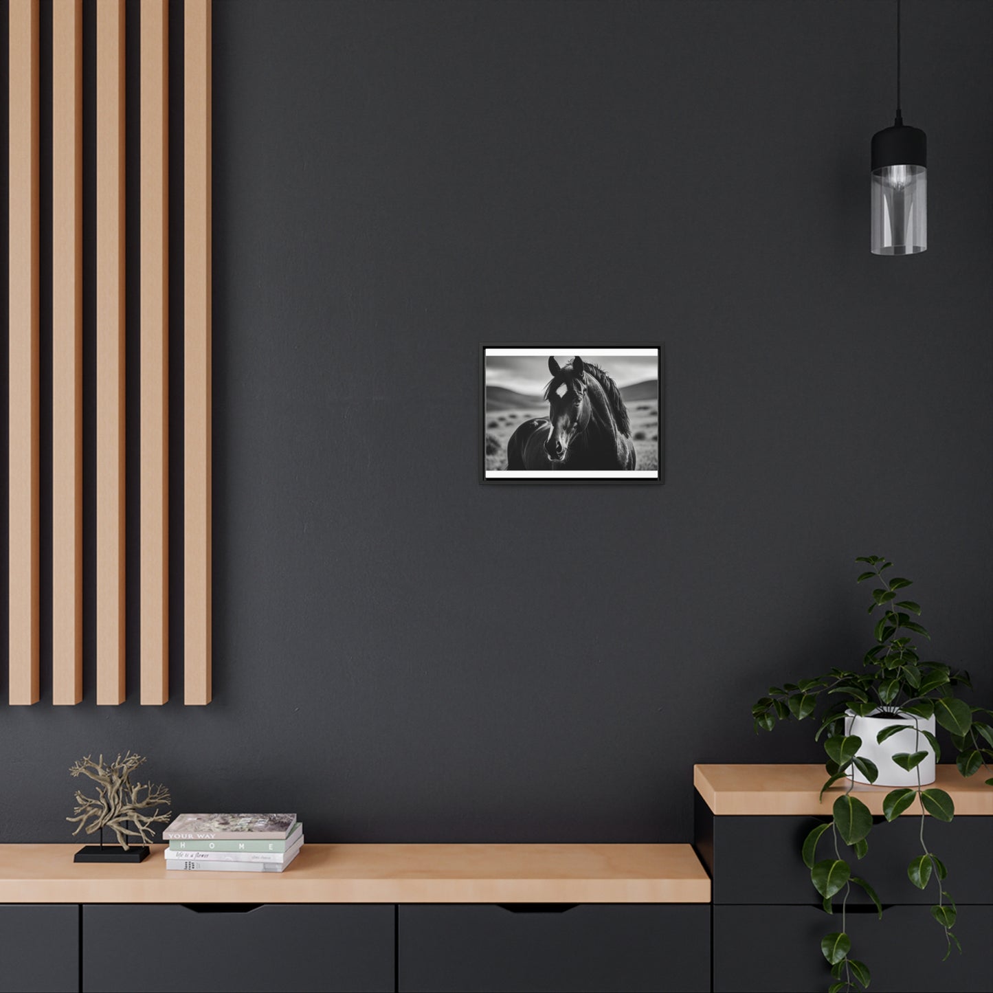 Black Stallion Gallery Canvas Wraps, Horizontal Frame