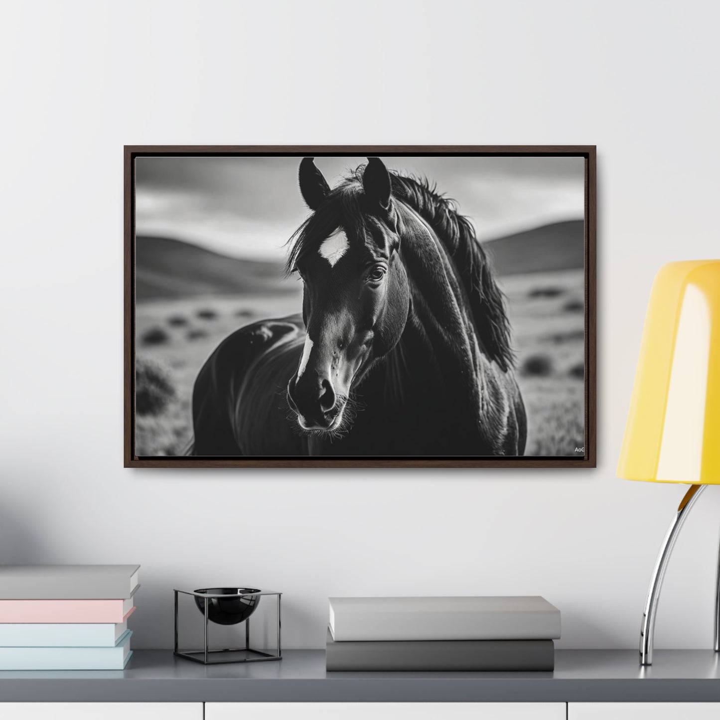Black Stallion Gallery Canvas Wraps, Horizontal Frame