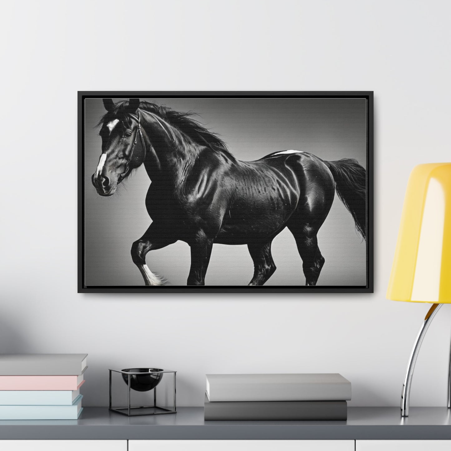 Black Stallion Gallery Canvas Wraps, Horizontal Frame