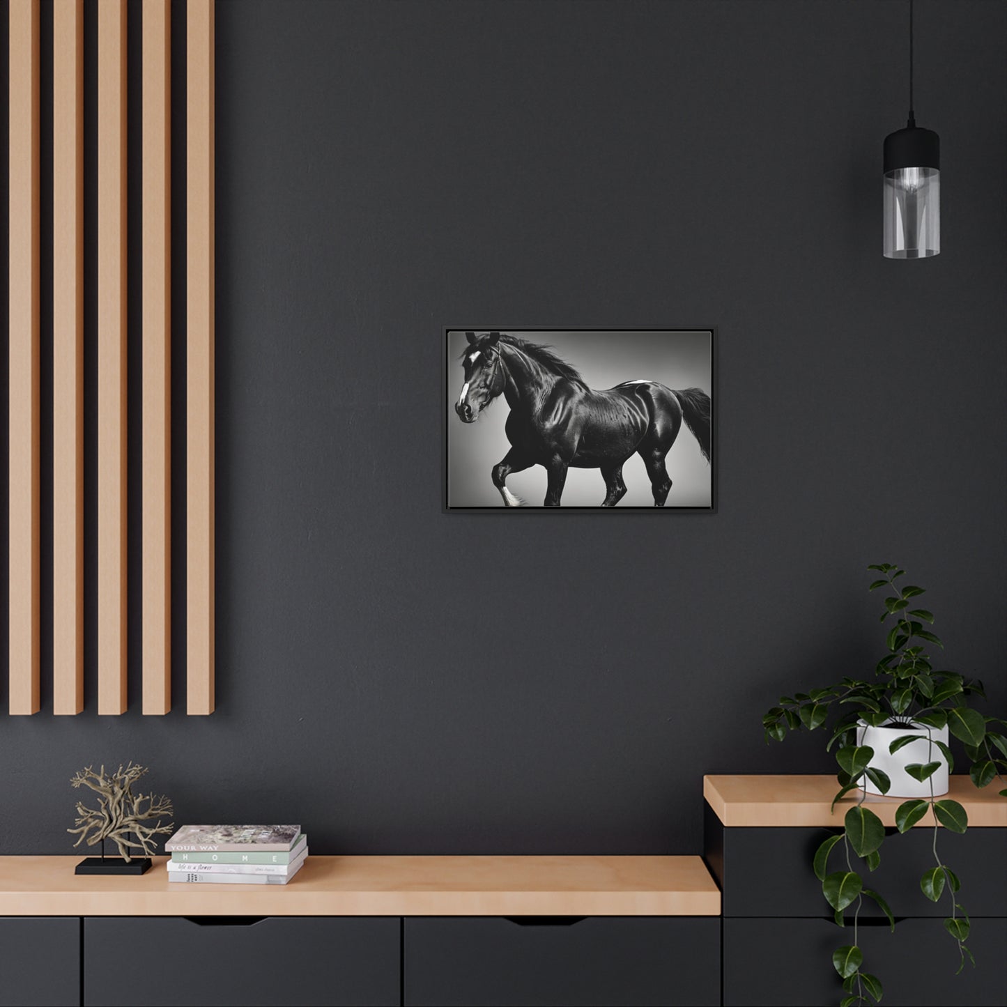 Black Stallion Gallery Canvas Wraps, Horizontal Frame
