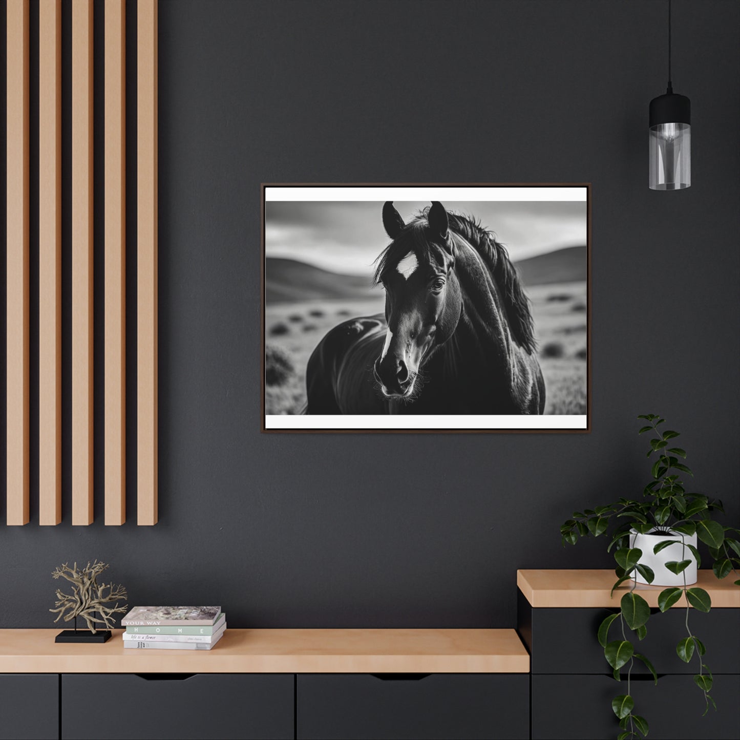 Black Stallion Gallery Canvas Wraps, Horizontal Frame