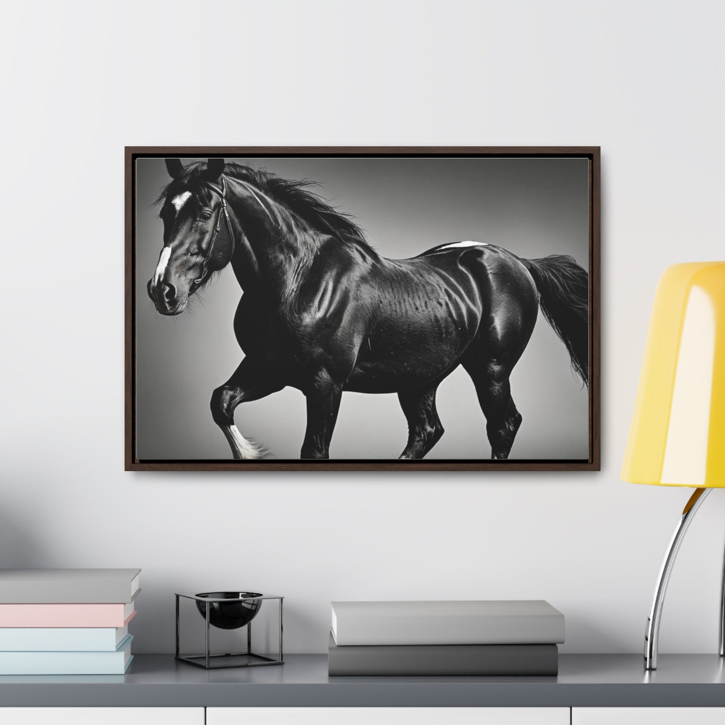 Black Stallion Gallery Canvas Wraps, Horizontal Frame