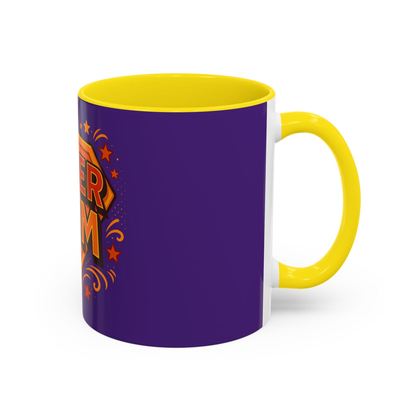 SUPER MOM - Accent Coffee Mug (11, 15oz)