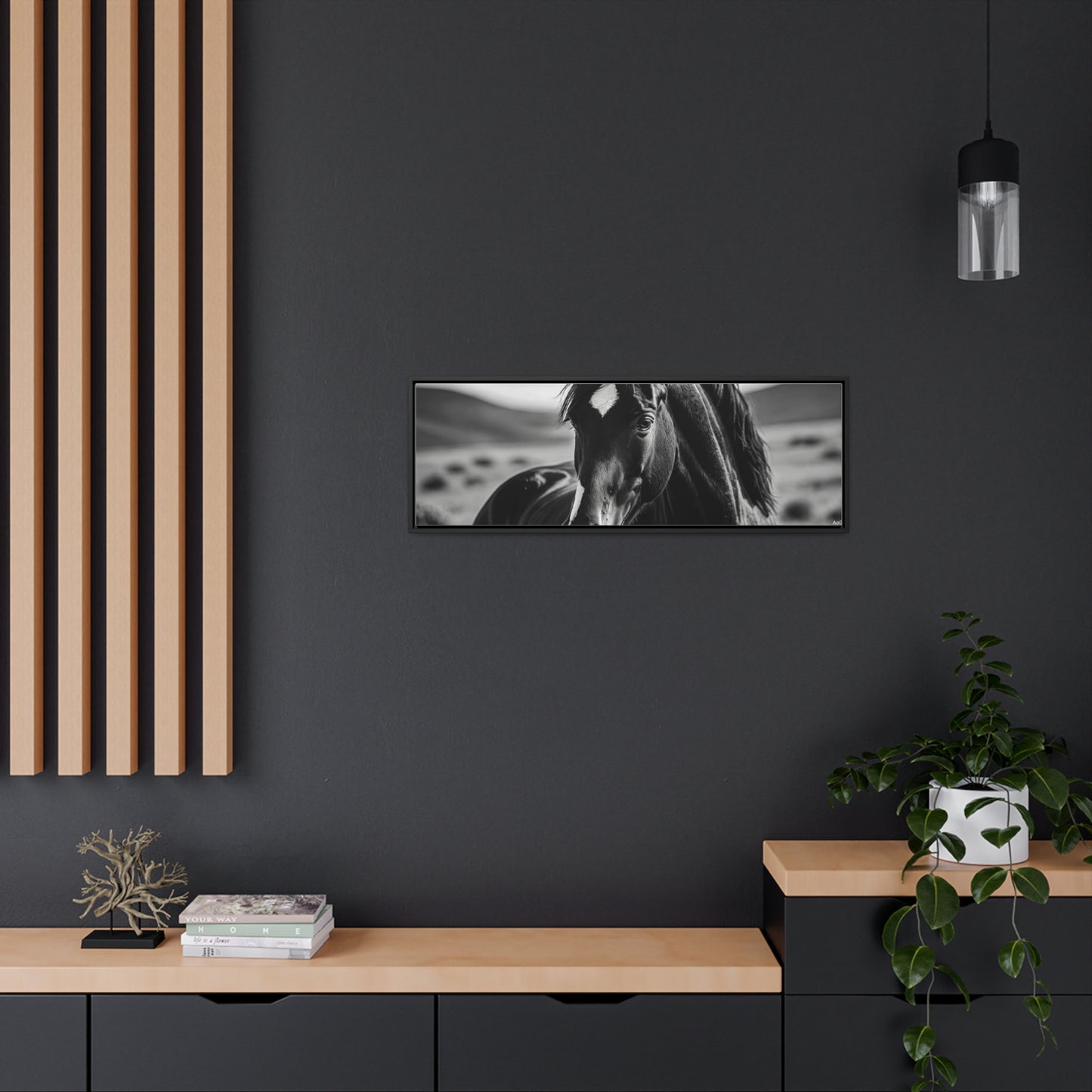 Black Stallion Gallery Canvas Wraps, Horizontal Frame