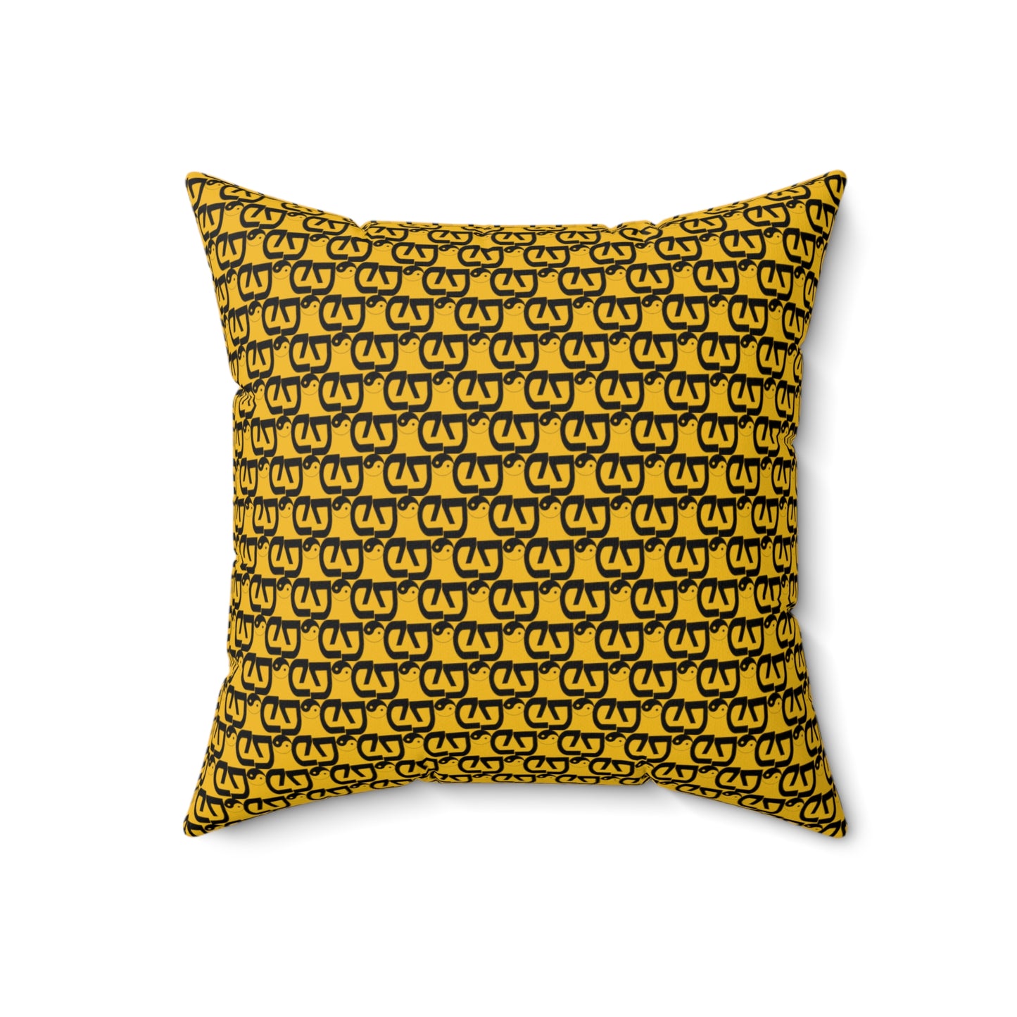 Brick-Yellow Spun Polyester Square Pillow