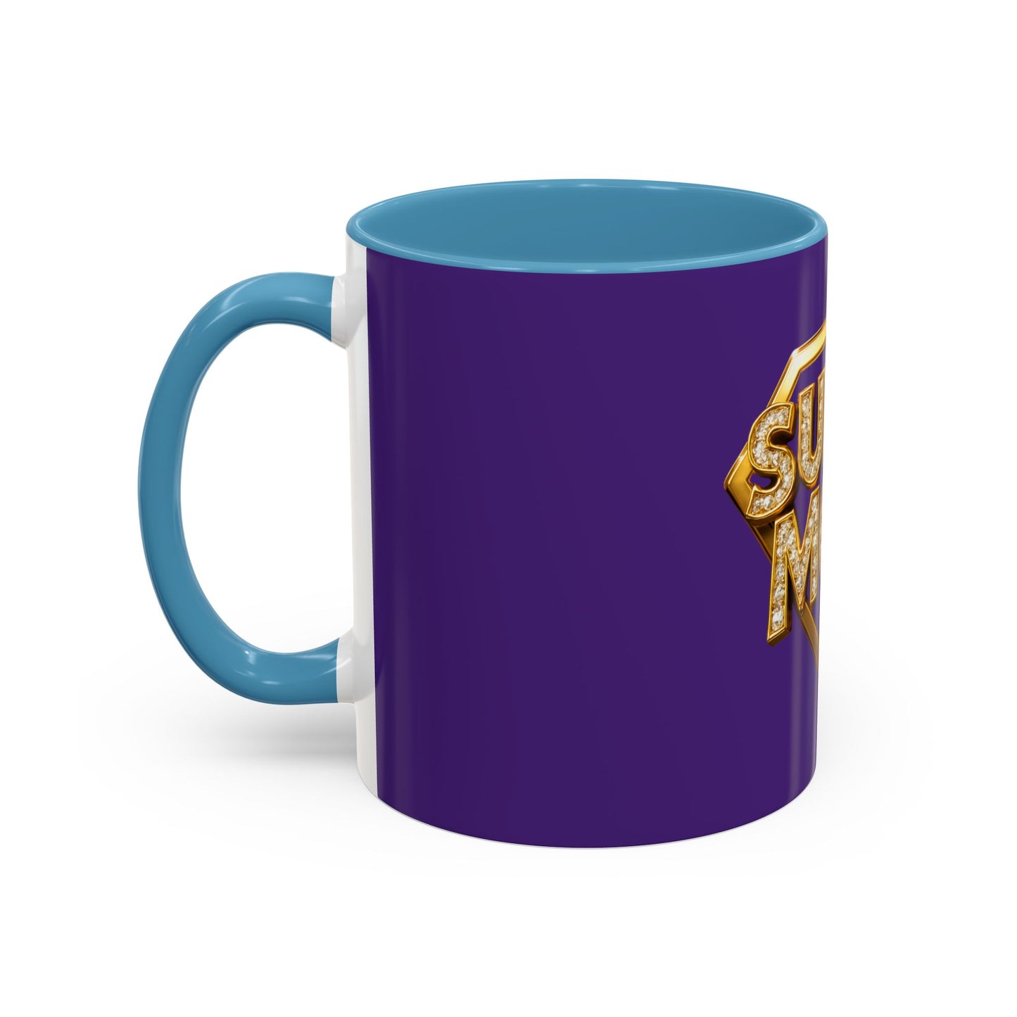 SUPER MOM - Accent Coffee Mug (11, 15oz)