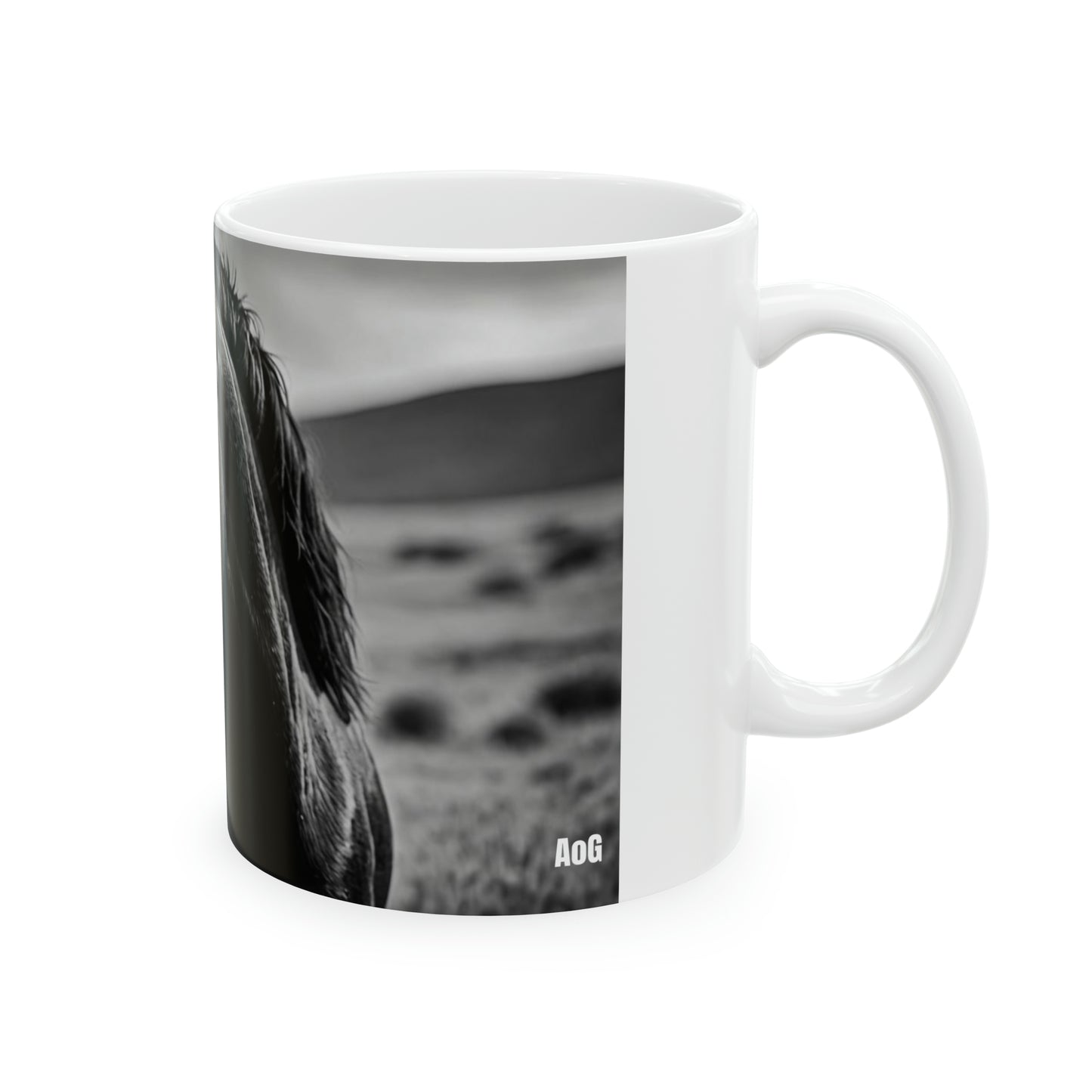 Black Stallion Ceramic Mug, 11oz