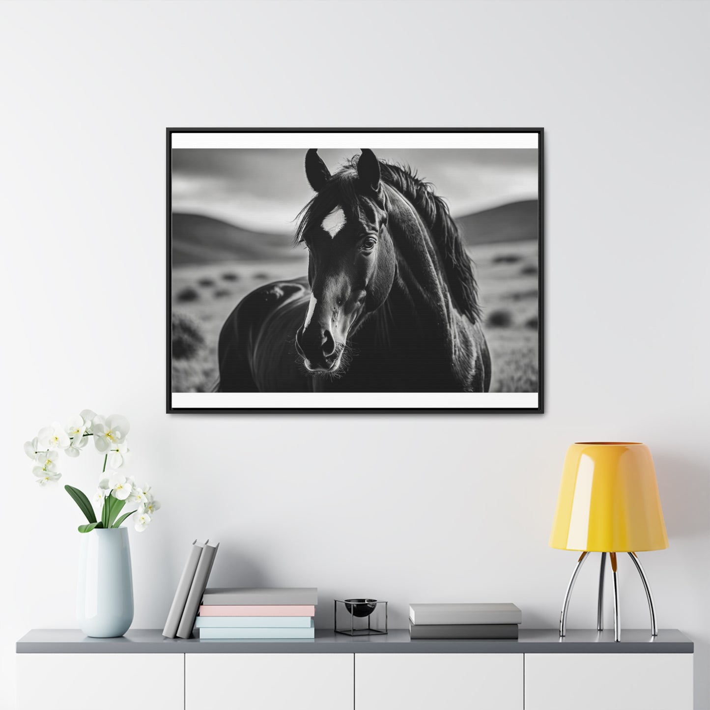 Black Stallion Gallery Canvas Wraps, Horizontal Frame