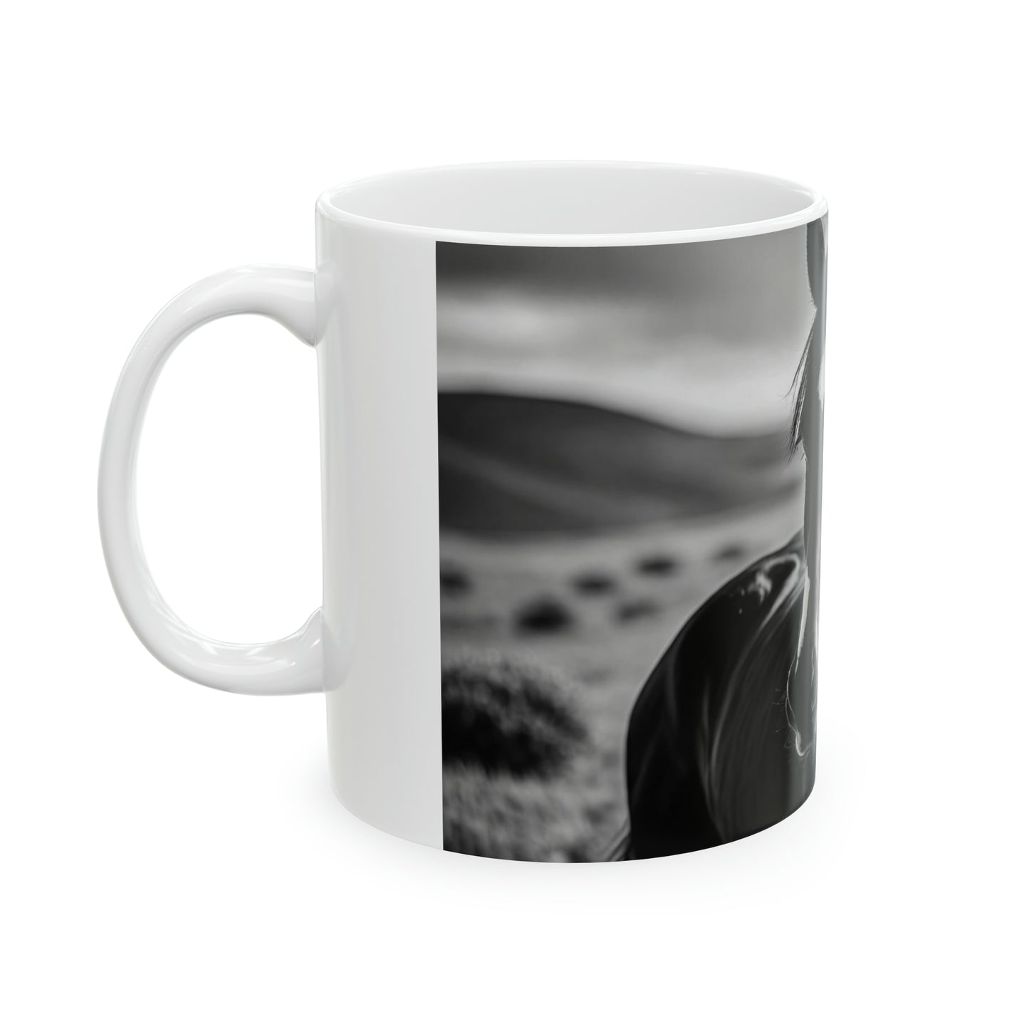 Black Stallion Ceramic Mug, 11oz