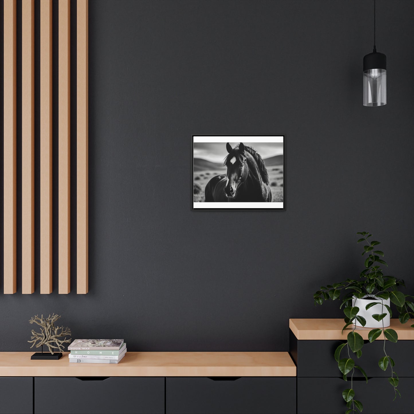 Black Stallion Gallery Canvas Wraps, Horizontal Frame