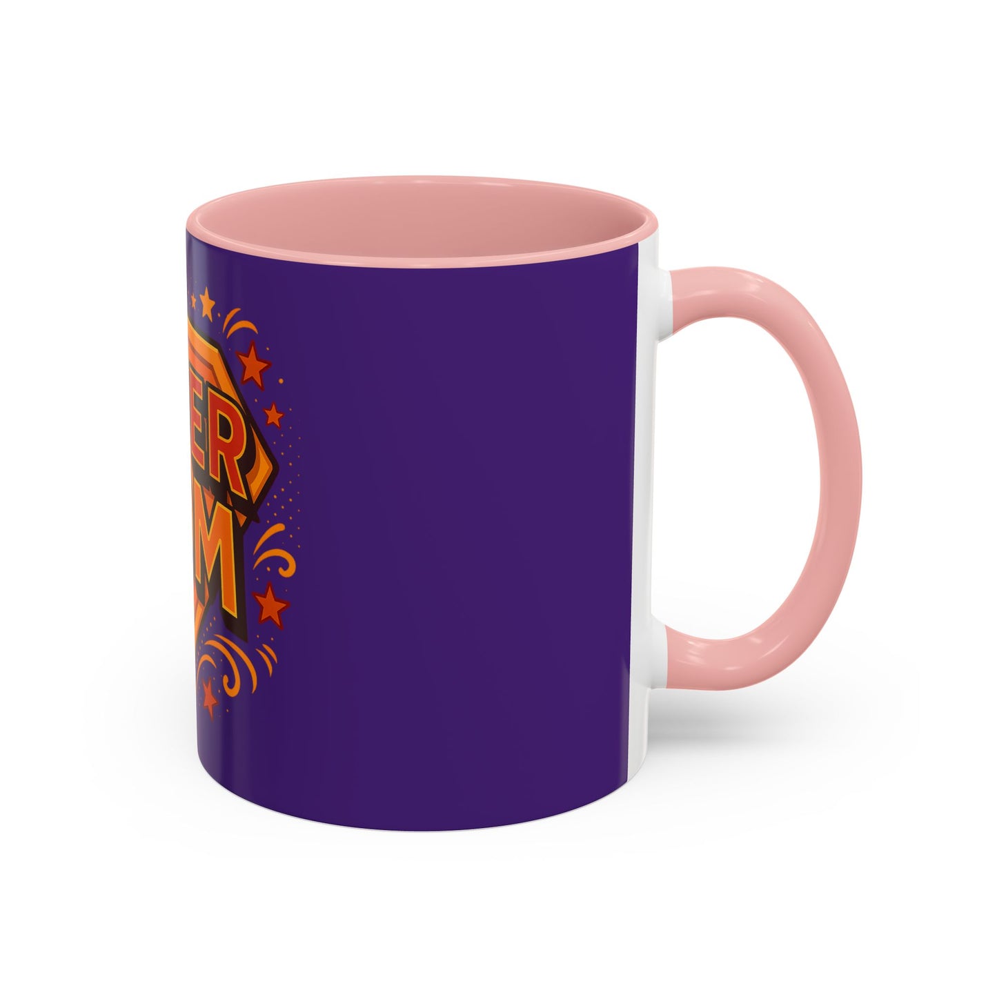SUPER MOM - Accent Coffee Mug (11, 15oz)