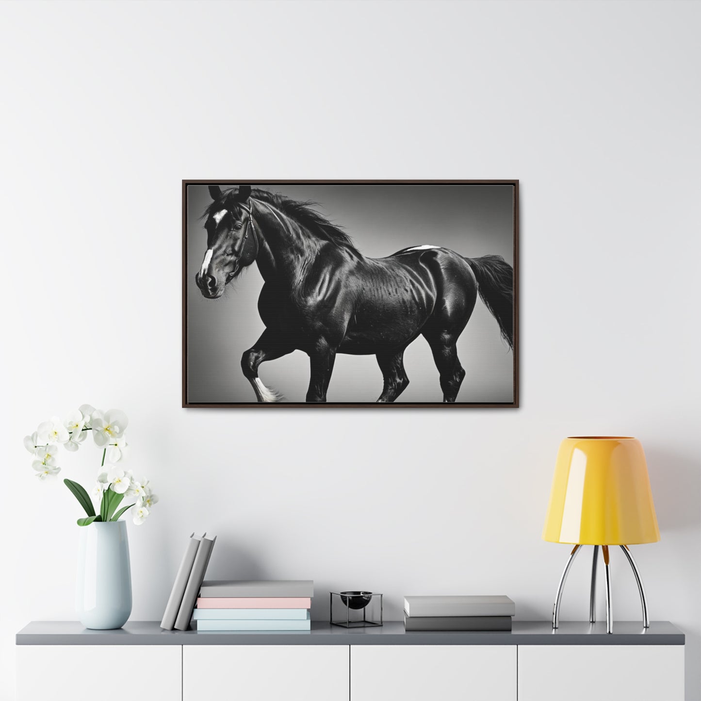 Black Stallion Gallery Canvas Wraps, Horizontal Frame