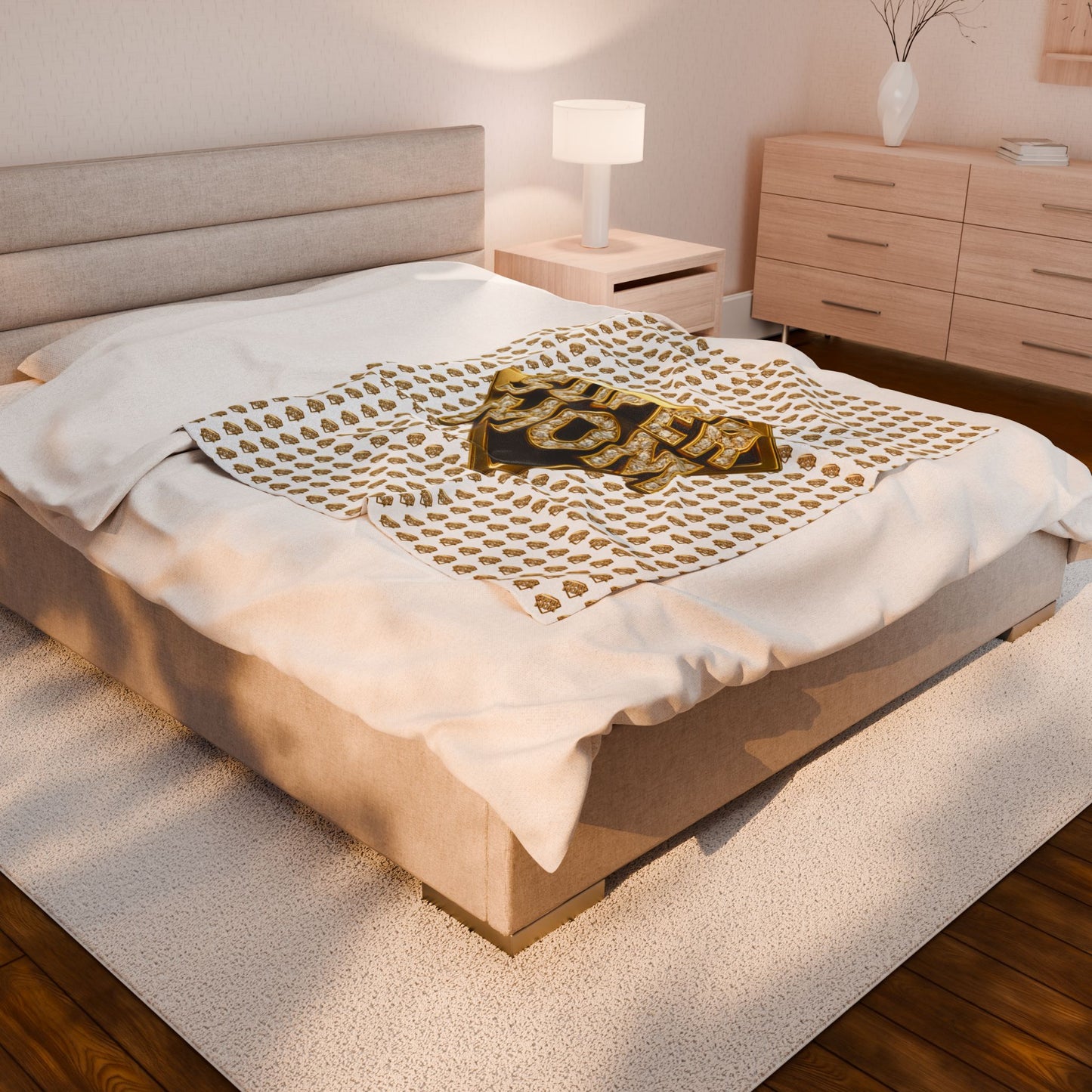 SUPER MOM - Velveteen Plush Blanket
