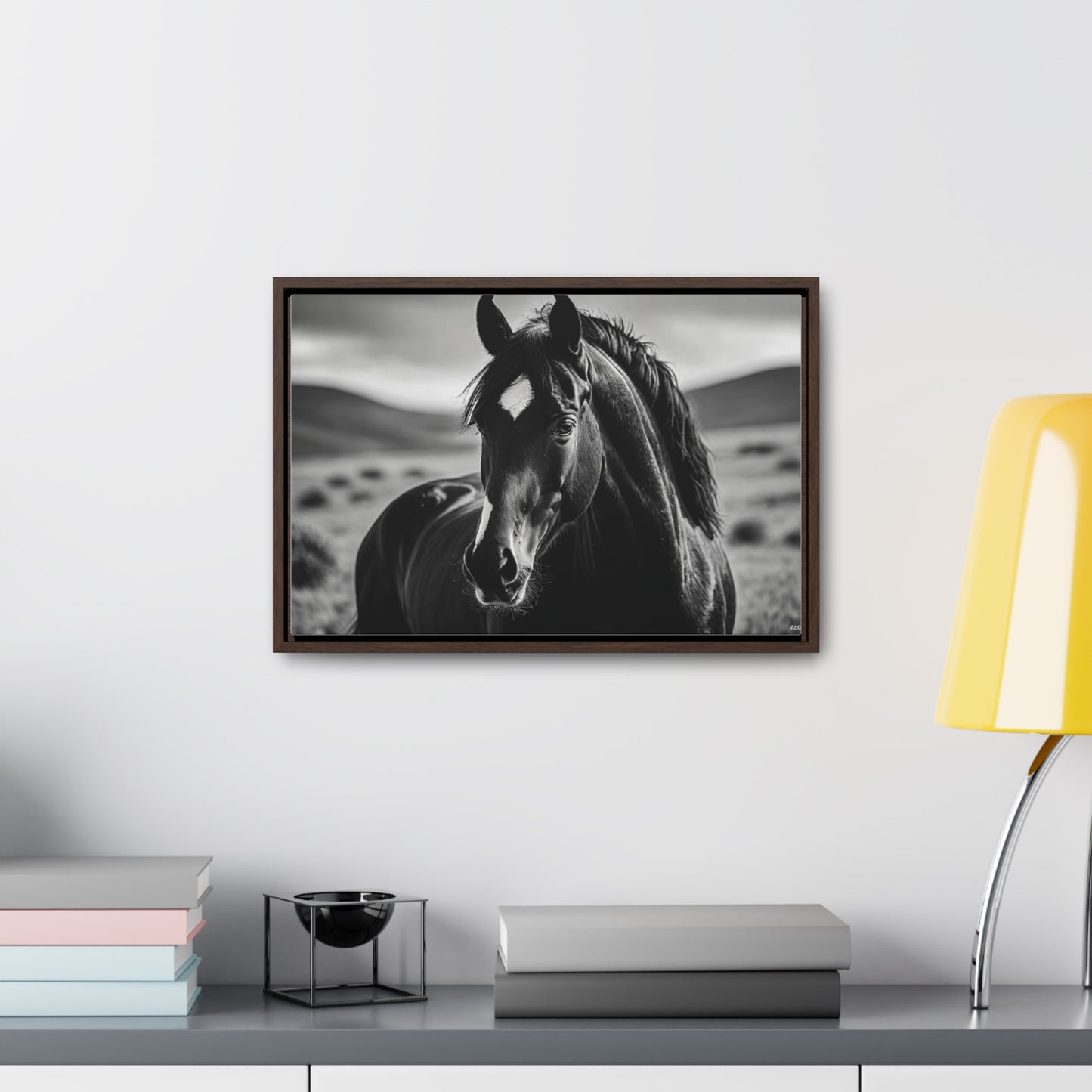 Black Stallion Gallery Canvas Wraps, Horizontal Frame