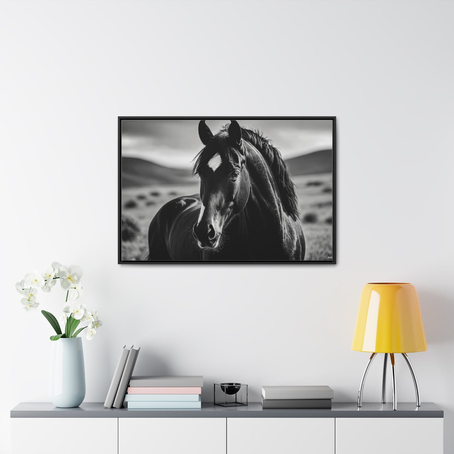 Black Stallion Gallery Canvas Wraps, Horizontal Frame