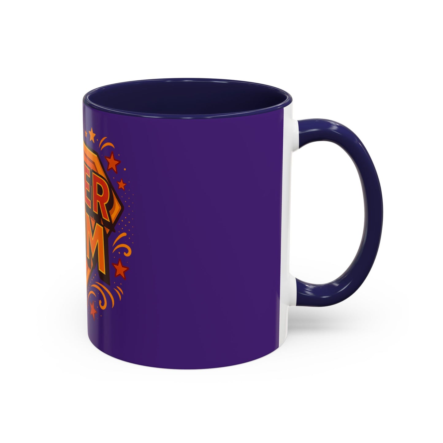 SUPER MOM - Accent Coffee Mug (11, 15oz)