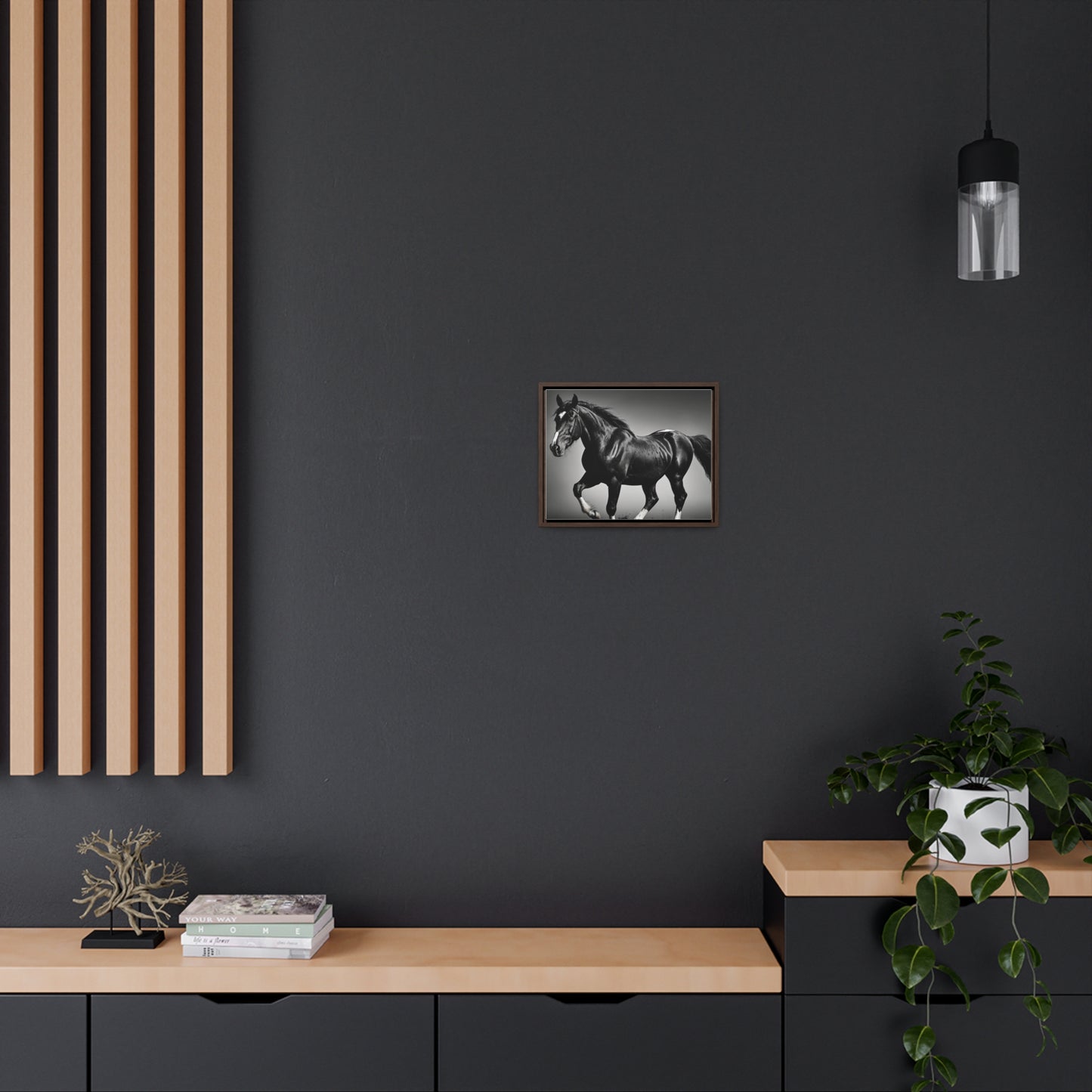 Black Stallion Gallery Canvas Wraps, Horizontal Frame
