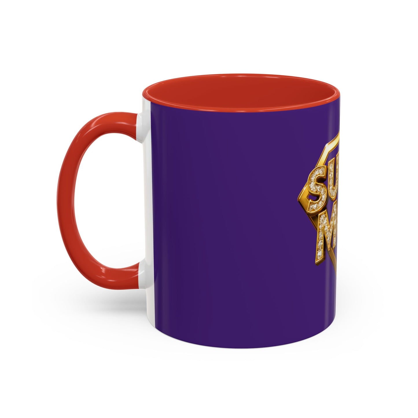 SUPER MOM - Accent Coffee Mug (11, 15oz)