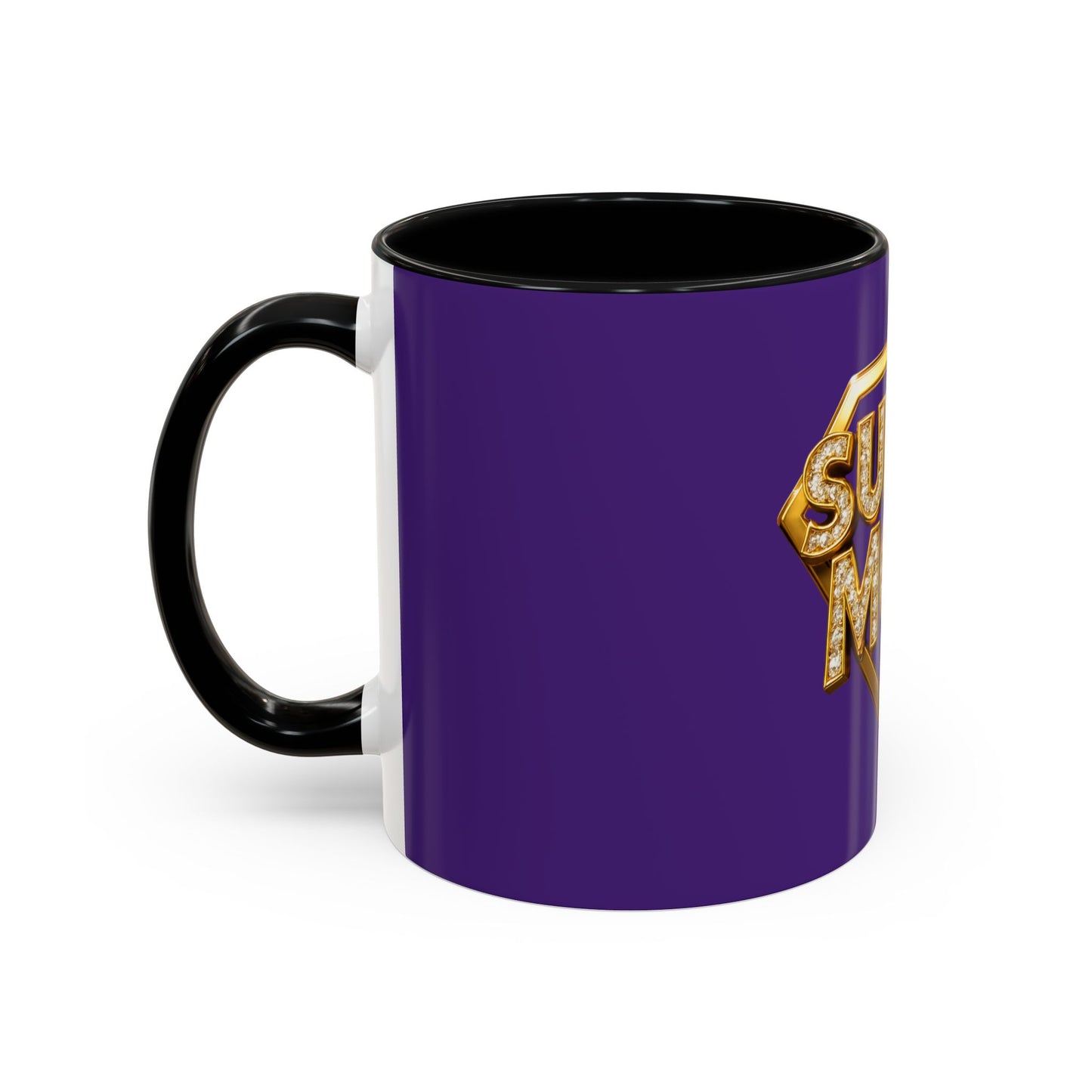 SUPER MOM - Accent Coffee Mug (11, 15oz)