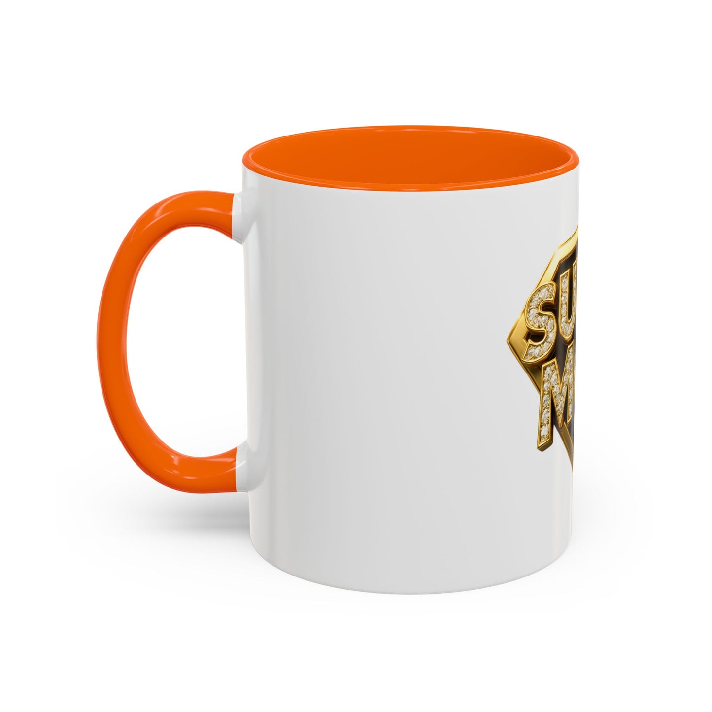 SUPER MOM - Accent Coffee Mug (11, 15oz)