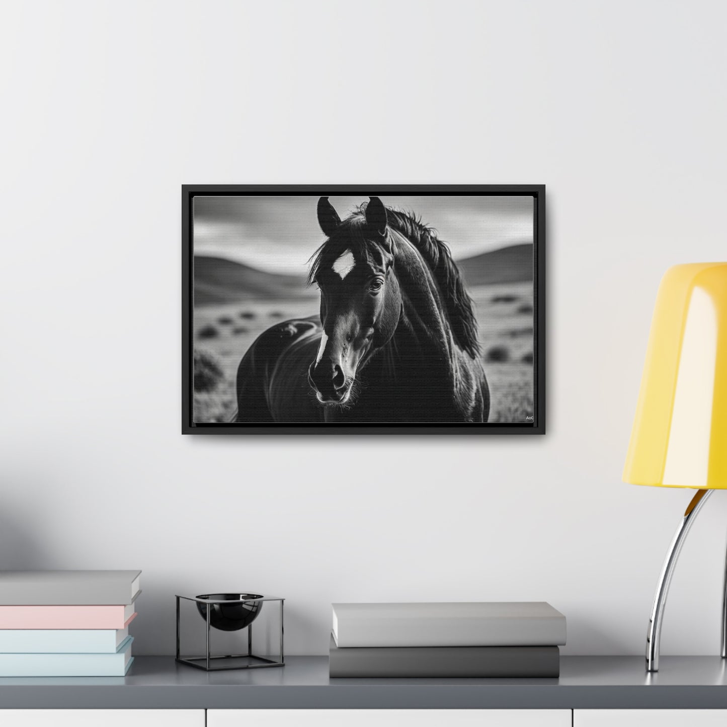 Black Stallion Gallery Canvas Wraps, Horizontal Frame
