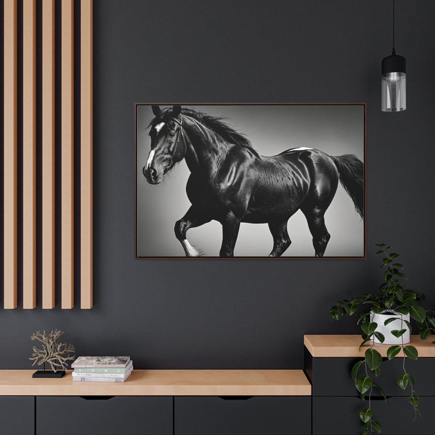 Black Stallion Gallery Canvas Wraps, Horizontal Frame