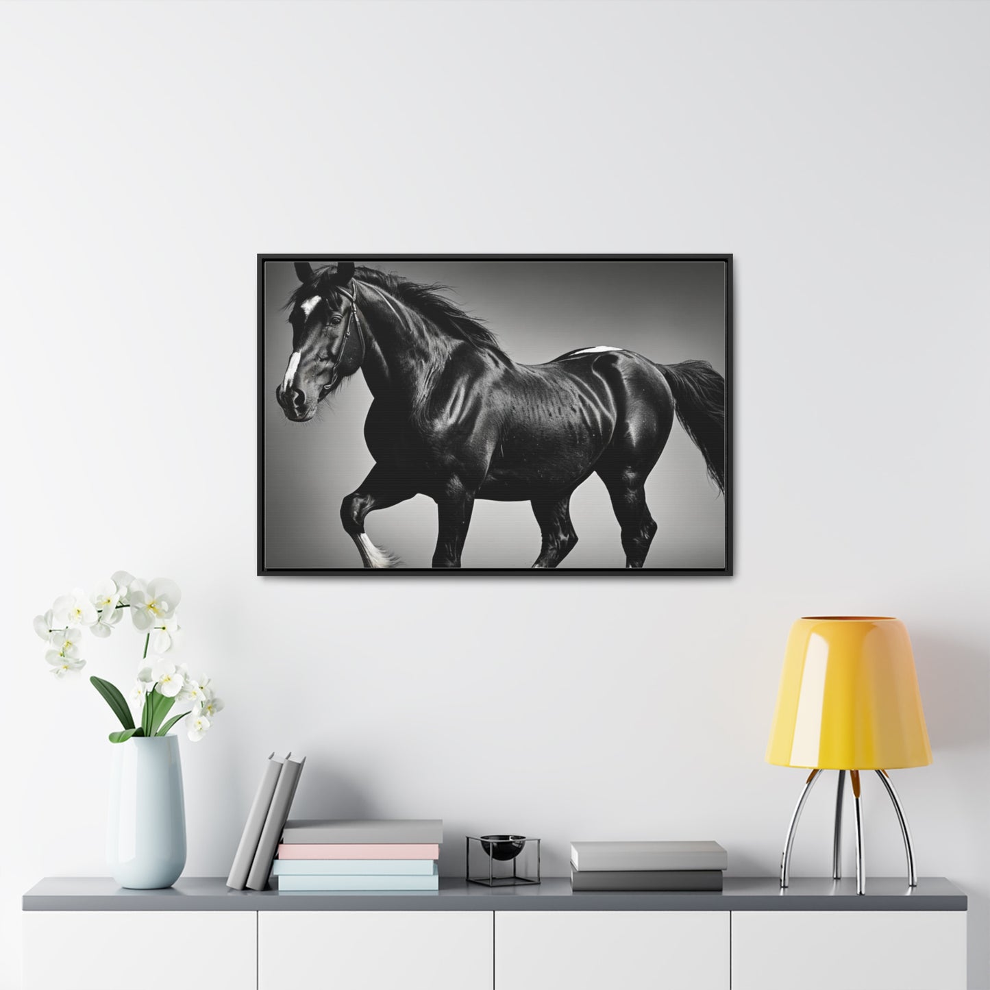 Black Stallion Gallery Canvas Wraps, Horizontal Frame