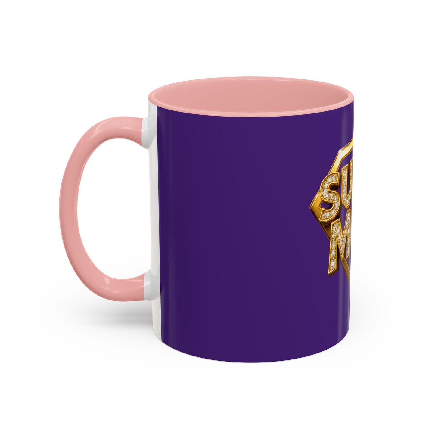 SUPER MOM - Accent Coffee Mug (11, 15oz)