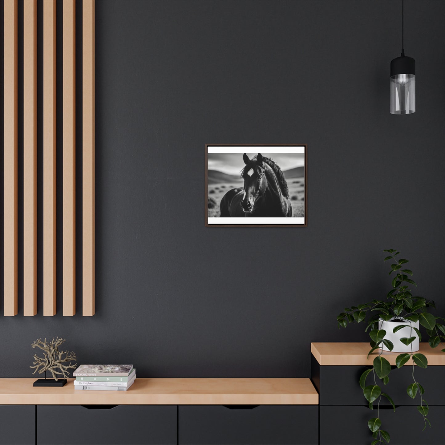 Black Stallion Gallery Canvas Wraps, Horizontal Frame