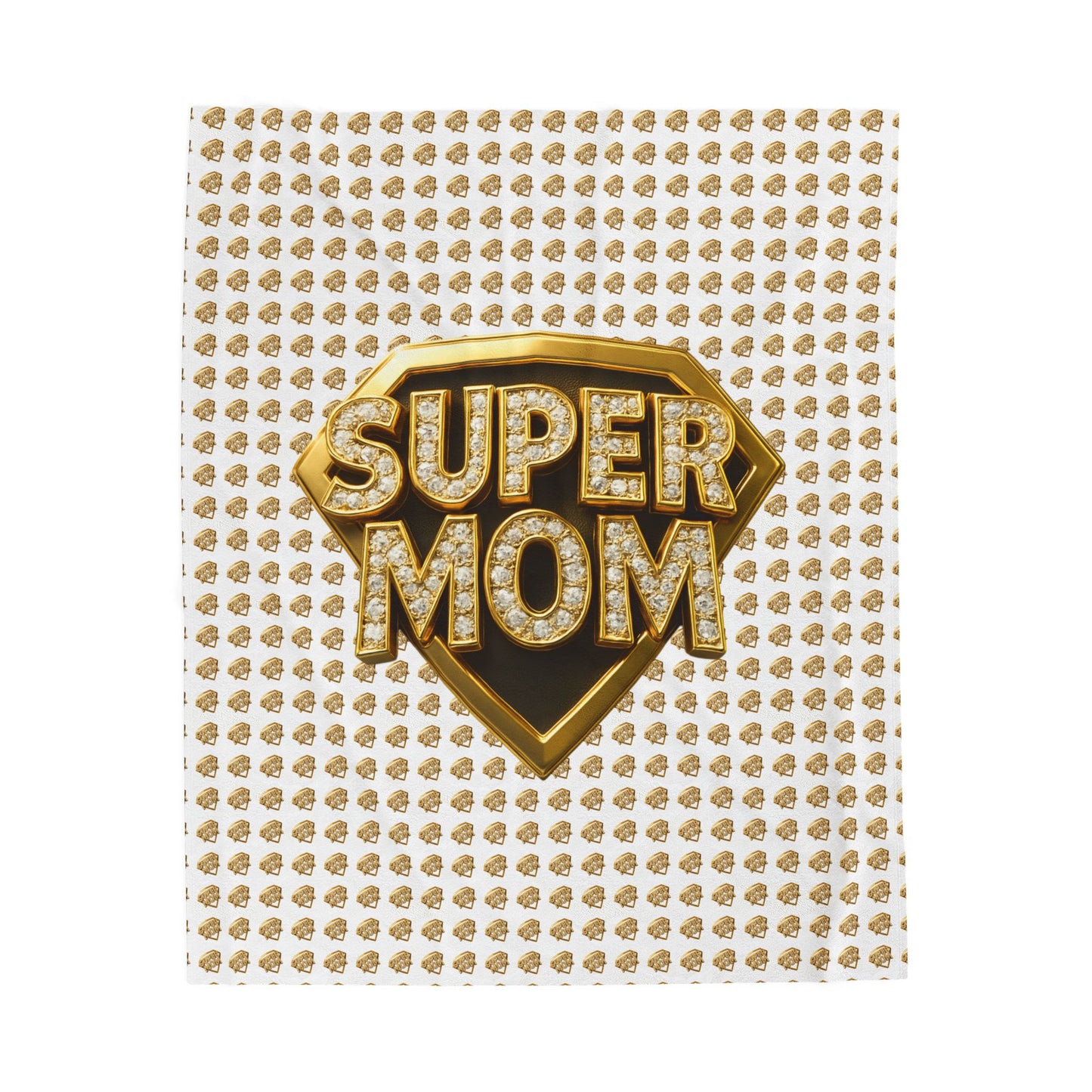 SUPER MOM - Velveteen Plush Blanket
