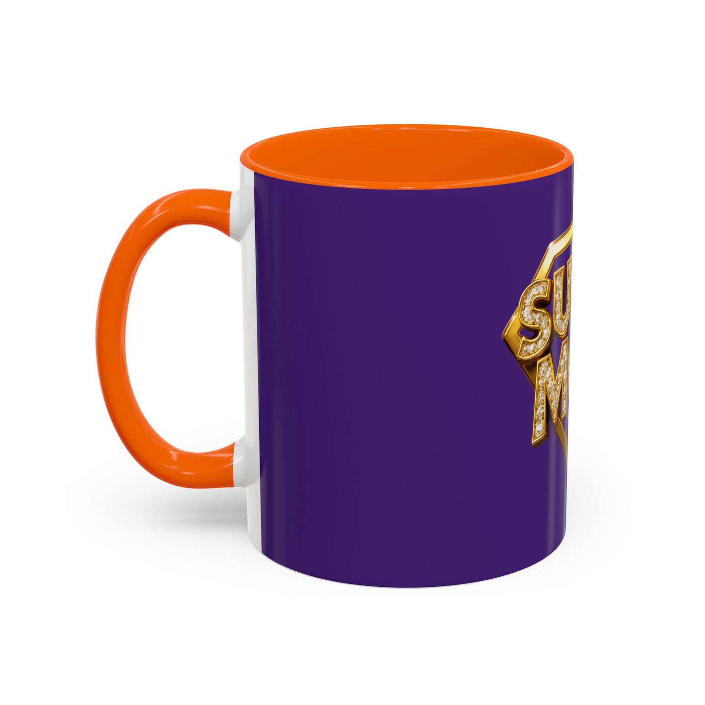 SUPER MOM - Accent Coffee Mug (11, 15oz)