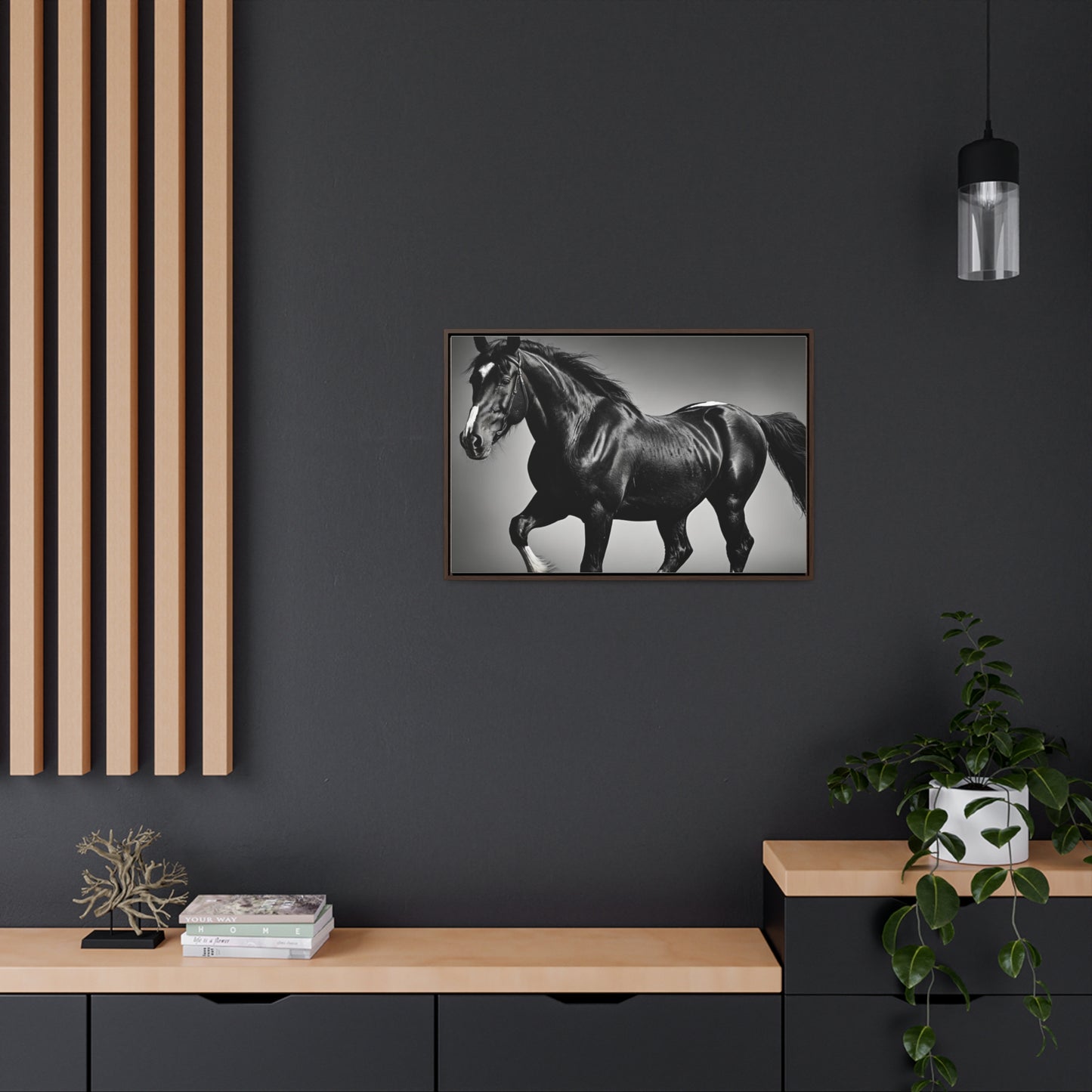 Black Stallion Gallery Canvas Wraps, Horizontal Frame