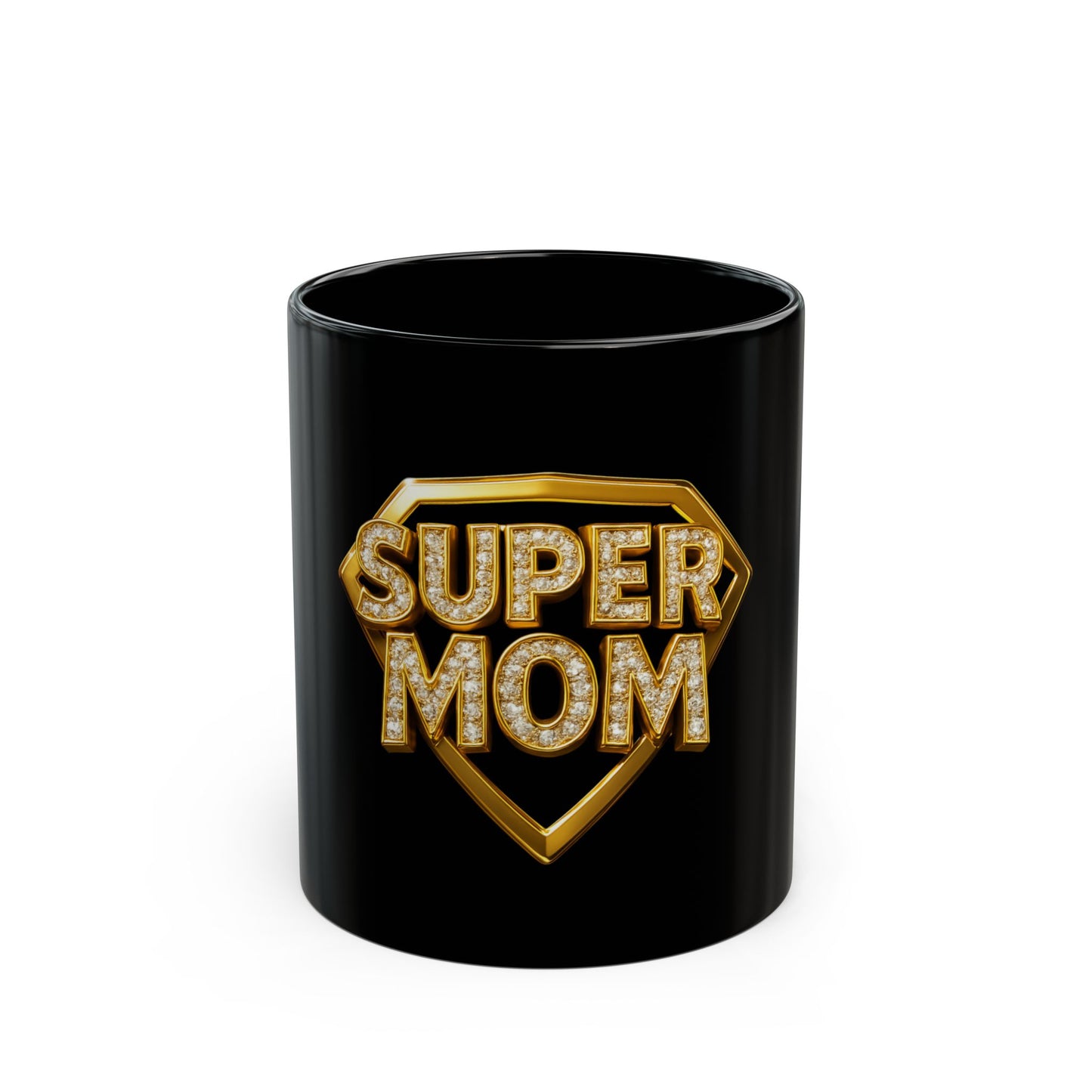 SUPER MOM - Black Mug (11oz, 15oz)