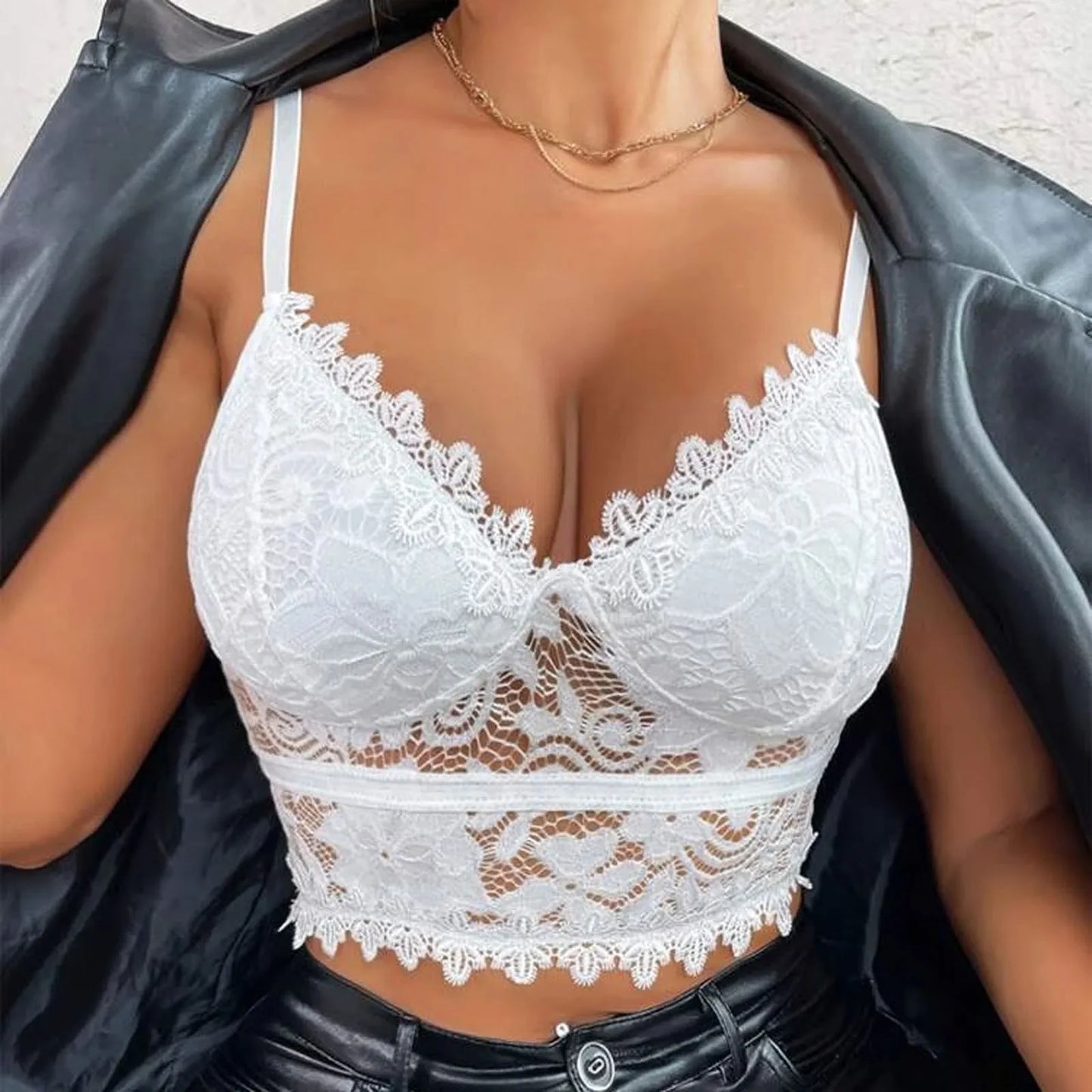New Women Lace Bras Top Comfortable Bralette Solid Color Sexy Underwear Vest Female Hollow Out Wireless Lingerie Seamless Bra