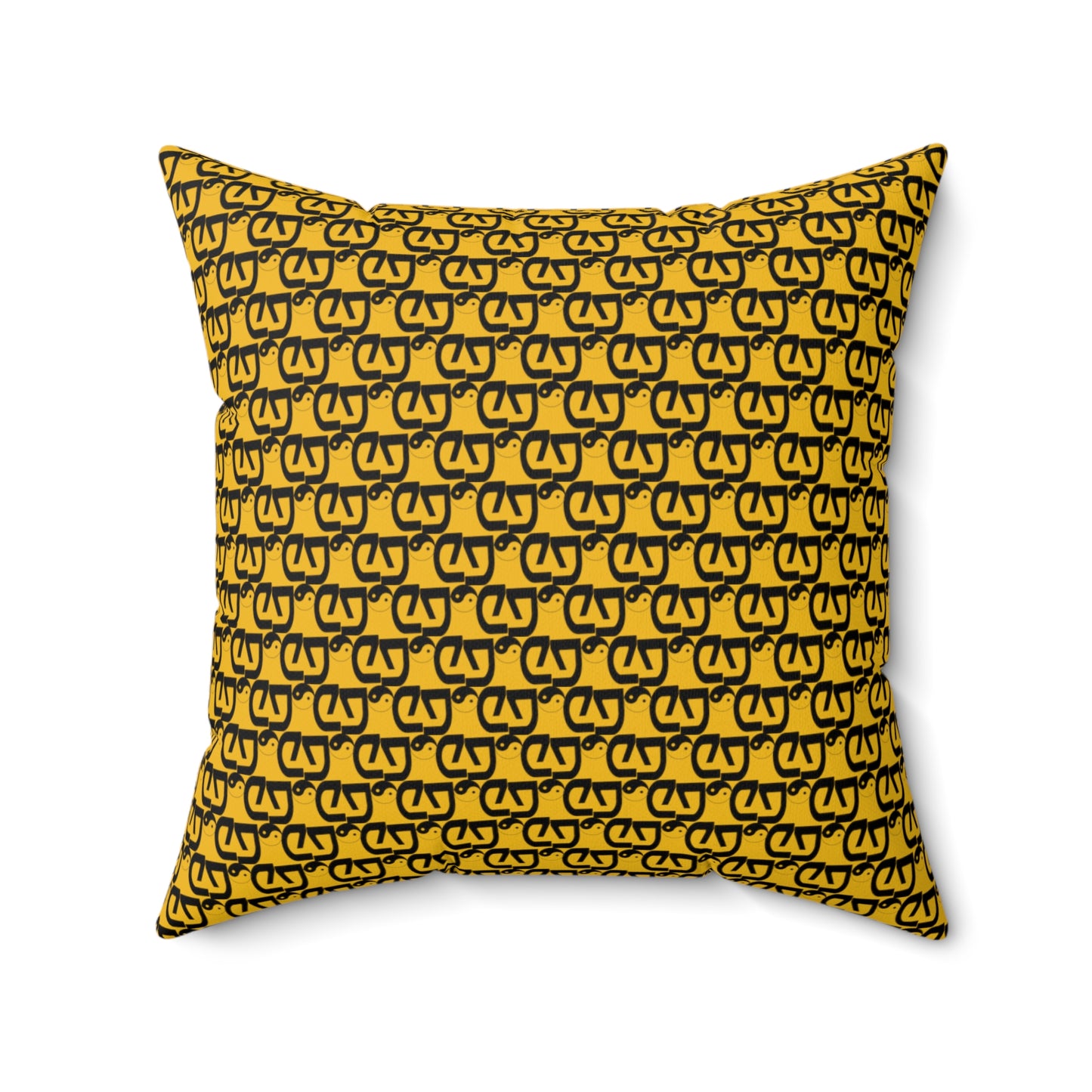 Brick-Yellow Spun Polyester Square Pillow