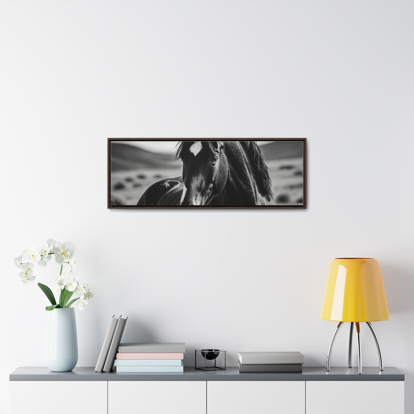 Black Stallion Gallery Canvas Wraps, Horizontal Frame