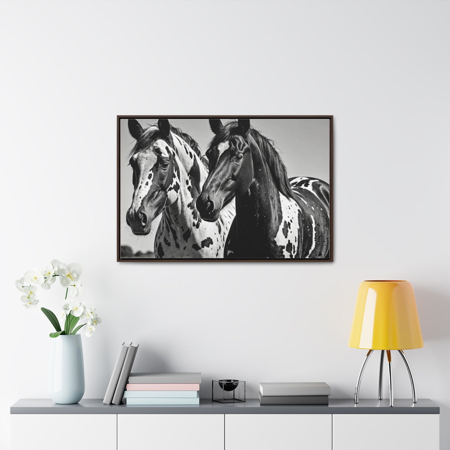 Speckled Stallions Gallery Canvas Wraps, Horizontal Frame