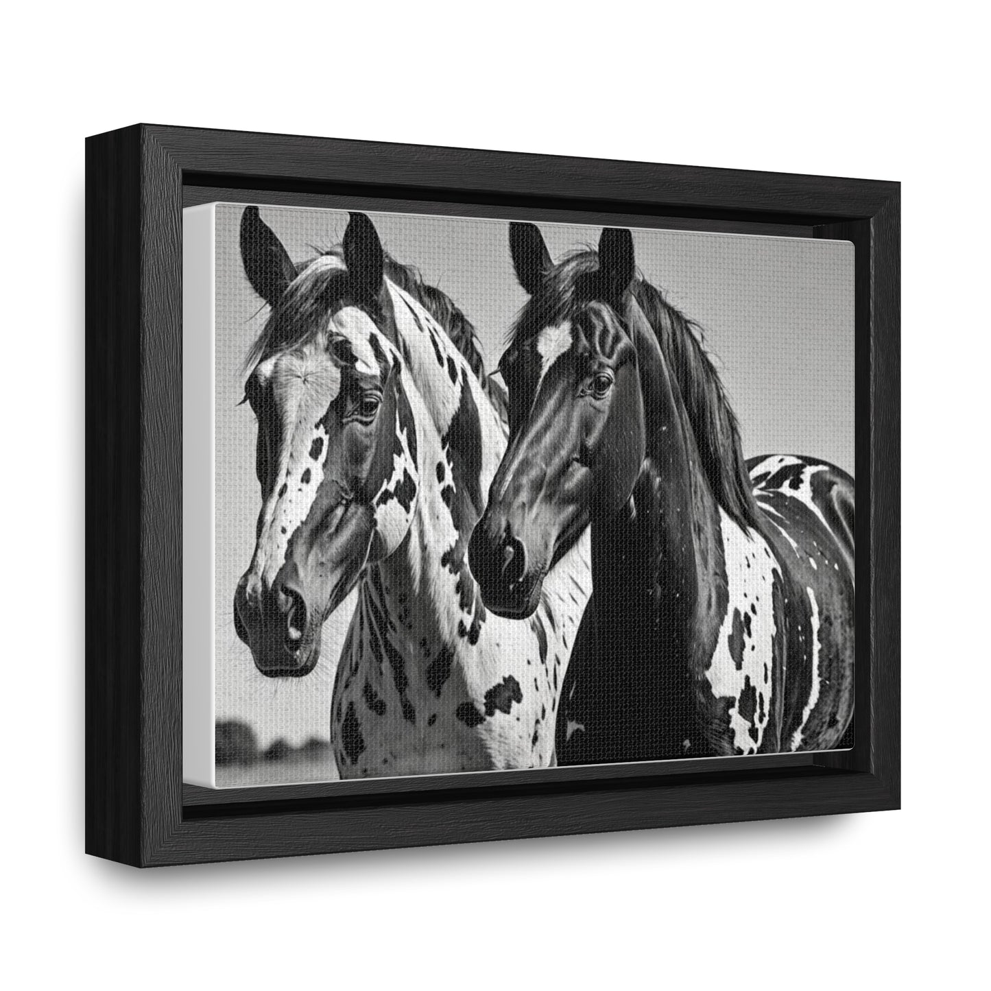 Speckled Stallions Gallery Canvas Wraps, Horizontal Frame