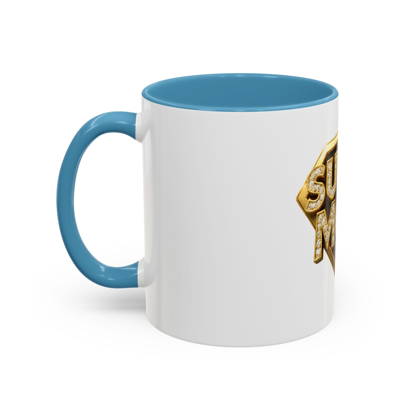 SUPER MOM - Accent Coffee Mug (11, 15oz)