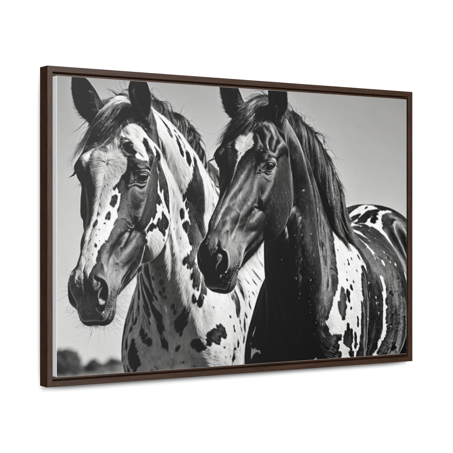 Speckled Stallions Gallery Canvas Wraps, Horizontal Frame